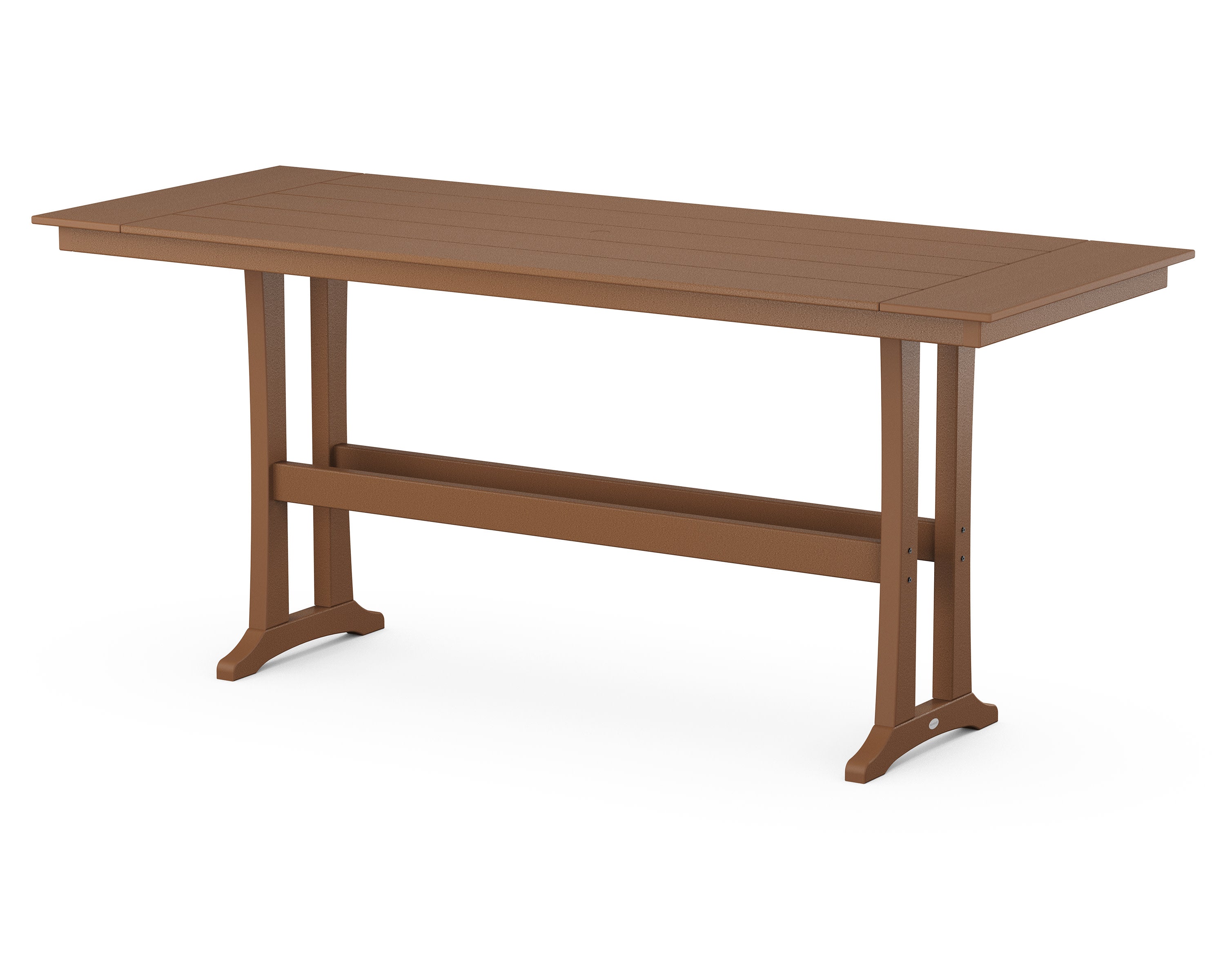 Farmhouse Trestle 38" x 96" Bar Table in Teak
