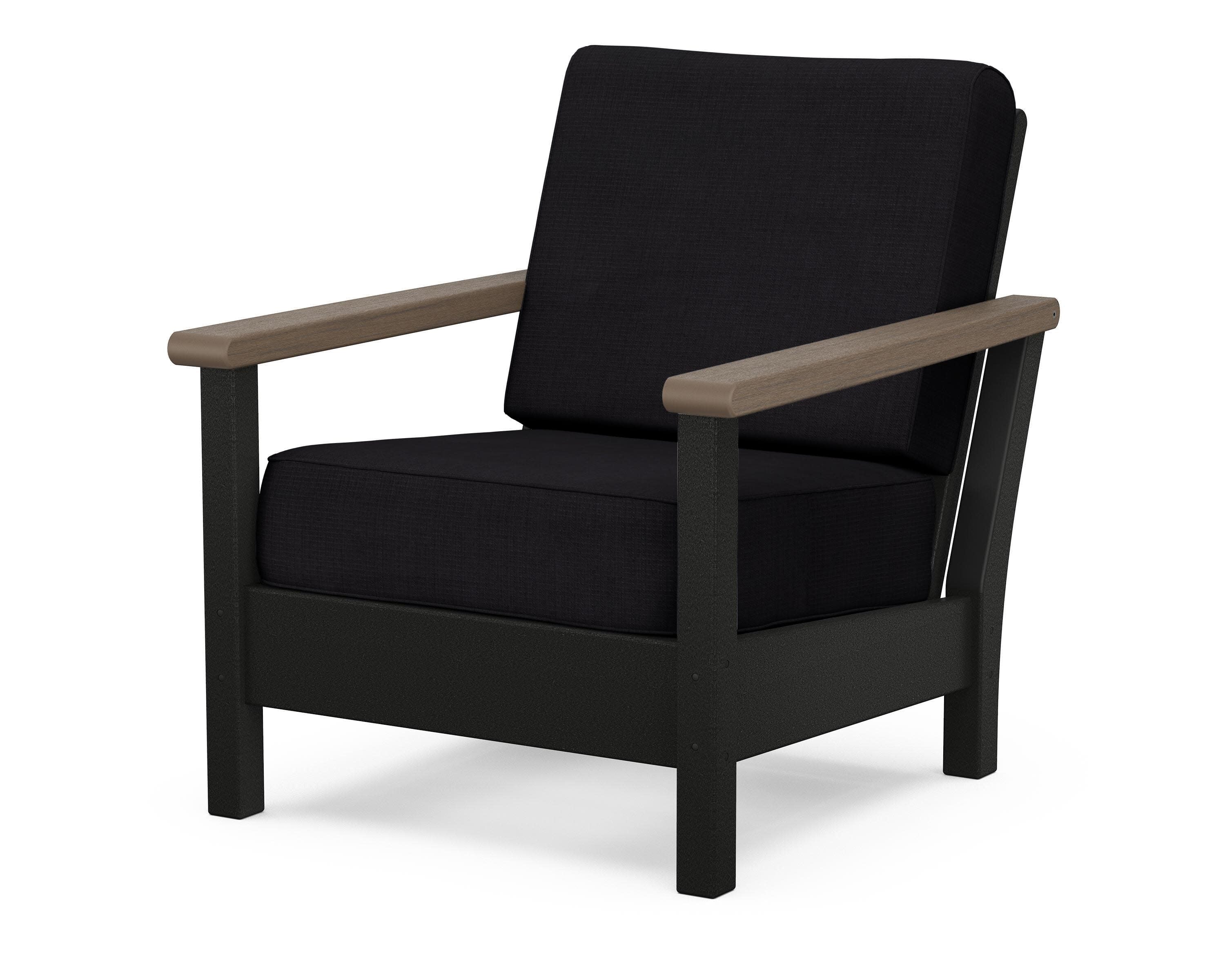 Harbour Deep Seating Chair in Black / Kona / Midnight Linen