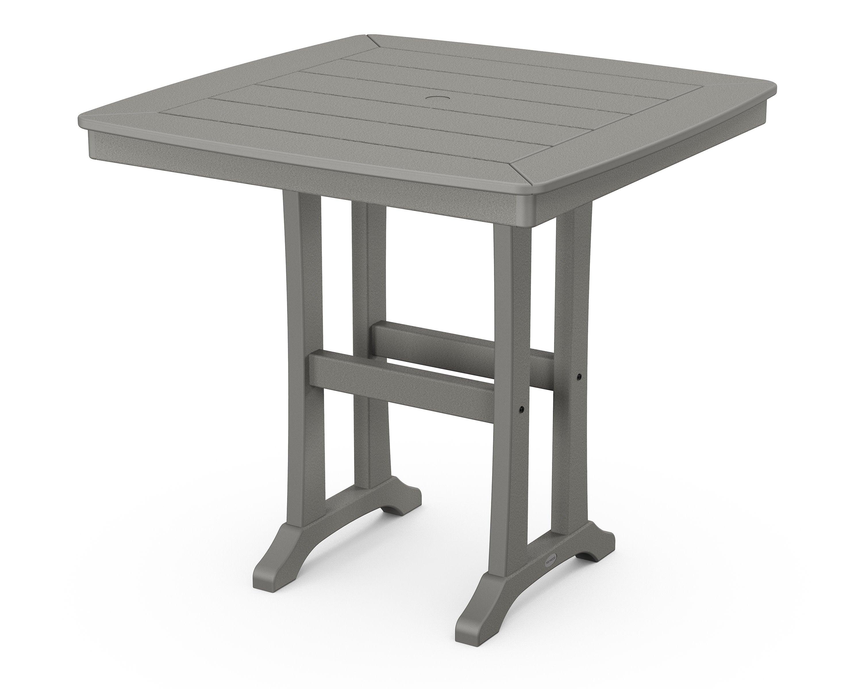 Nautical Trestle 37" Counter Table in Slate Grey