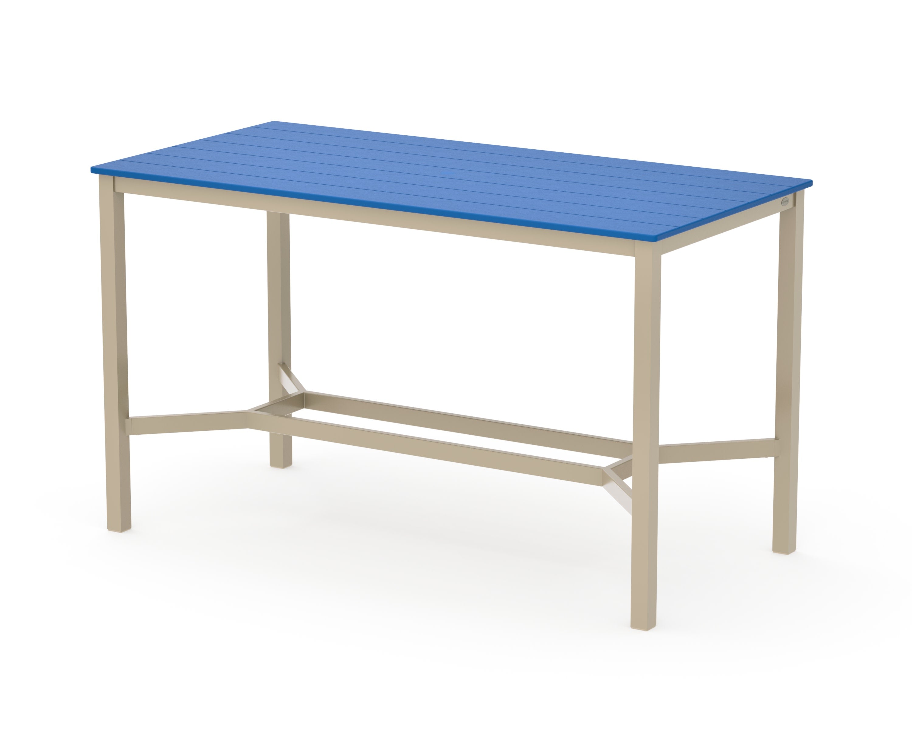 Main Street 36 x 72 Bar Table in Sand / Pacific Blue