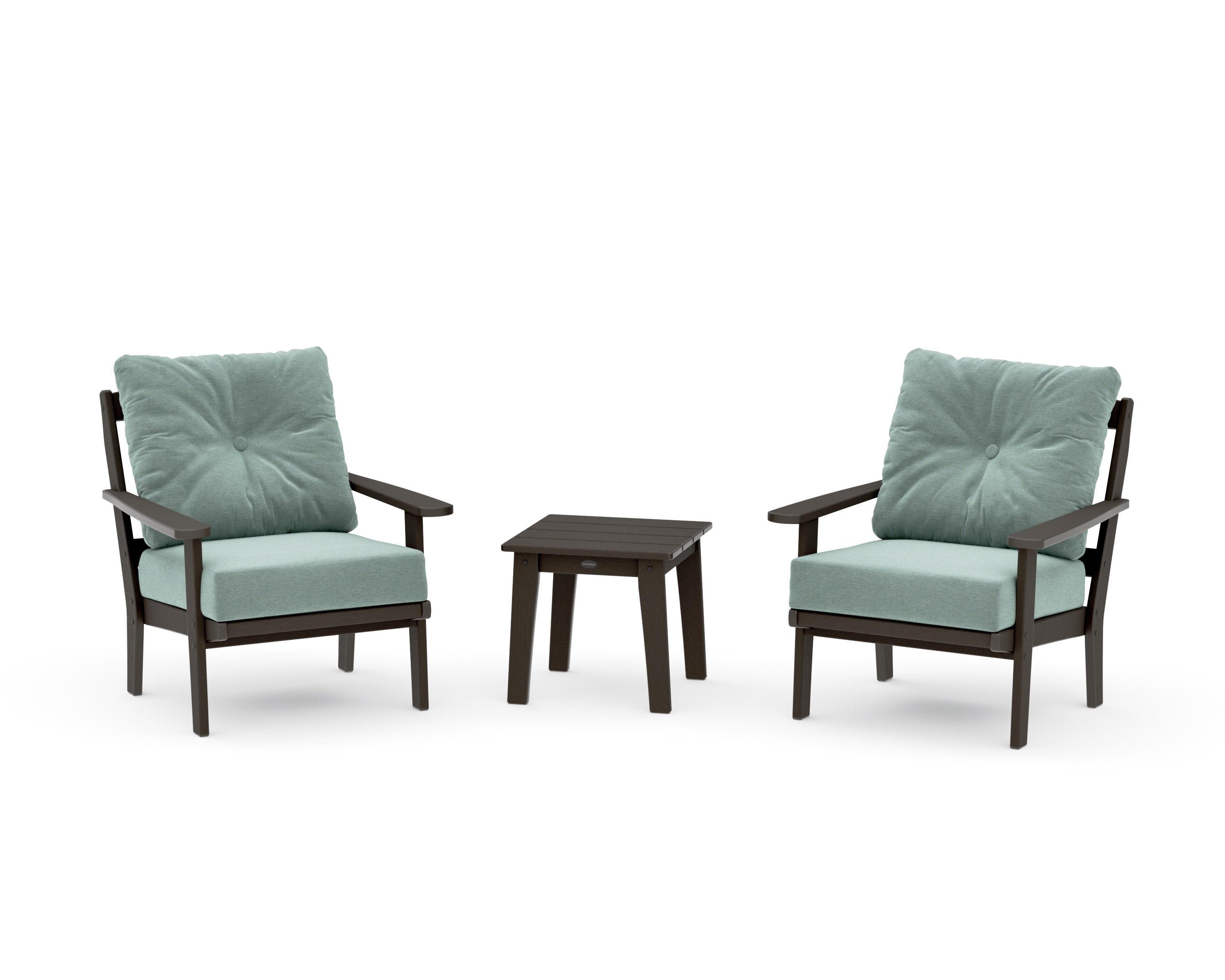 Mission 3-Piece Deep Seating Set in Vintage Coffee / Glacier Spa