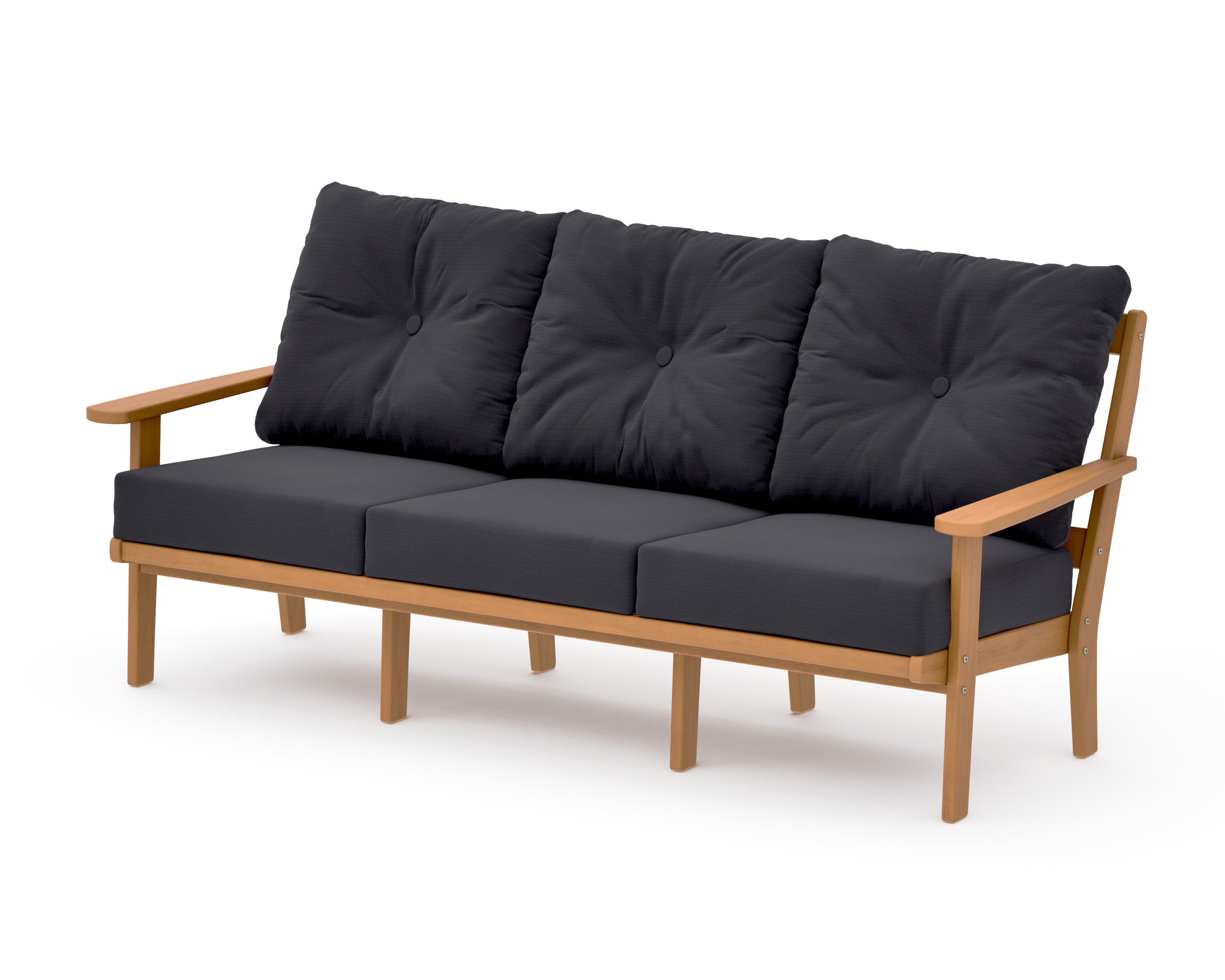 Mission Deep Seating Sofa in Natural / Midnight Linen