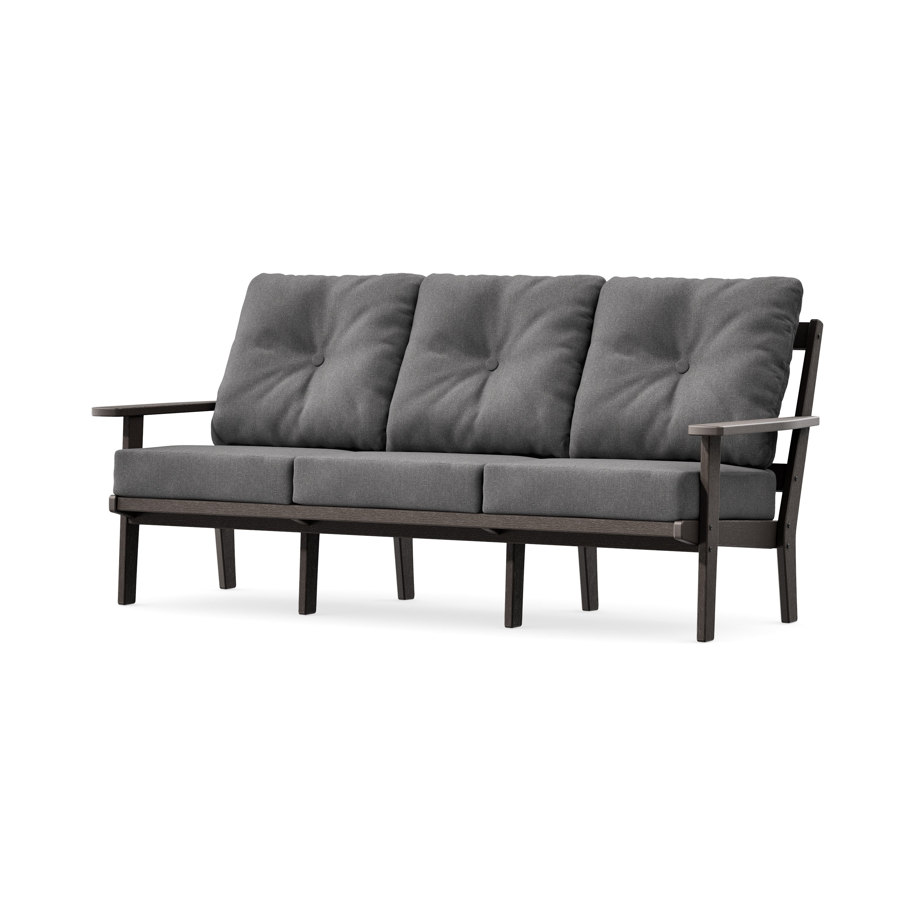 PrairieDeep Seating Sofa in Vintage Coffee / Ash Charcoal