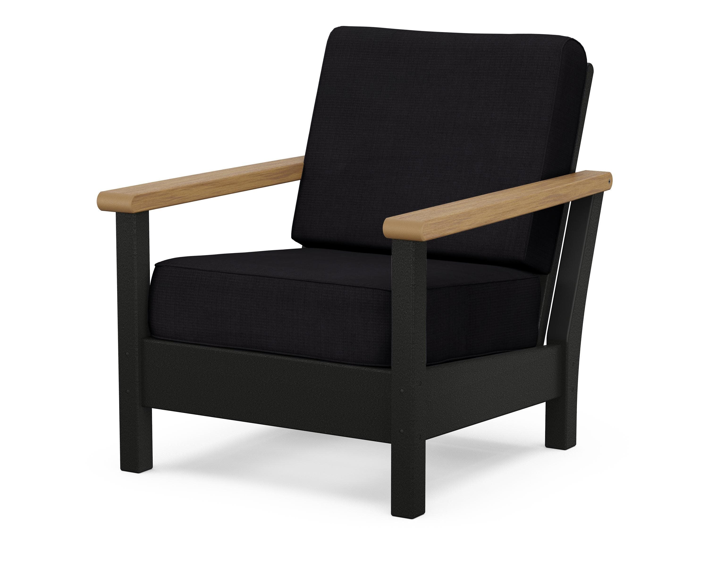 Harbour Deep Seating Chair in Black / Natural / Midnight Linen