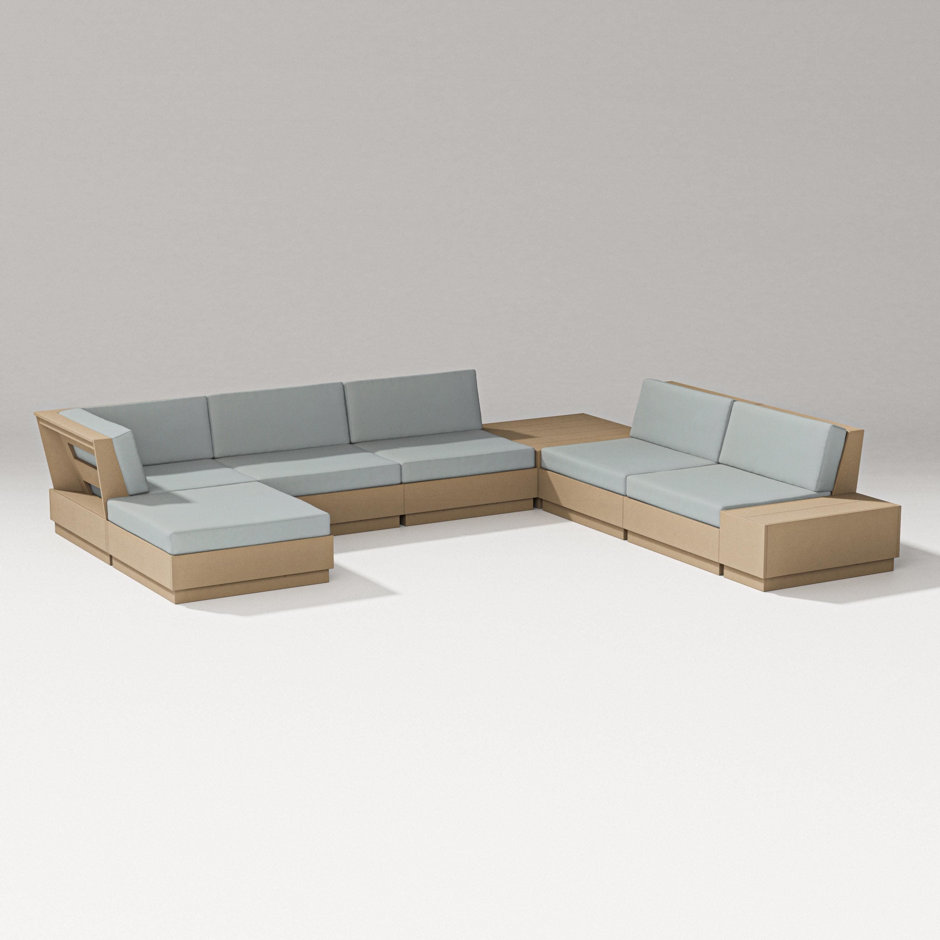 Elevate 8-Piece Corner Sectional in Vintage Sahara / Spa