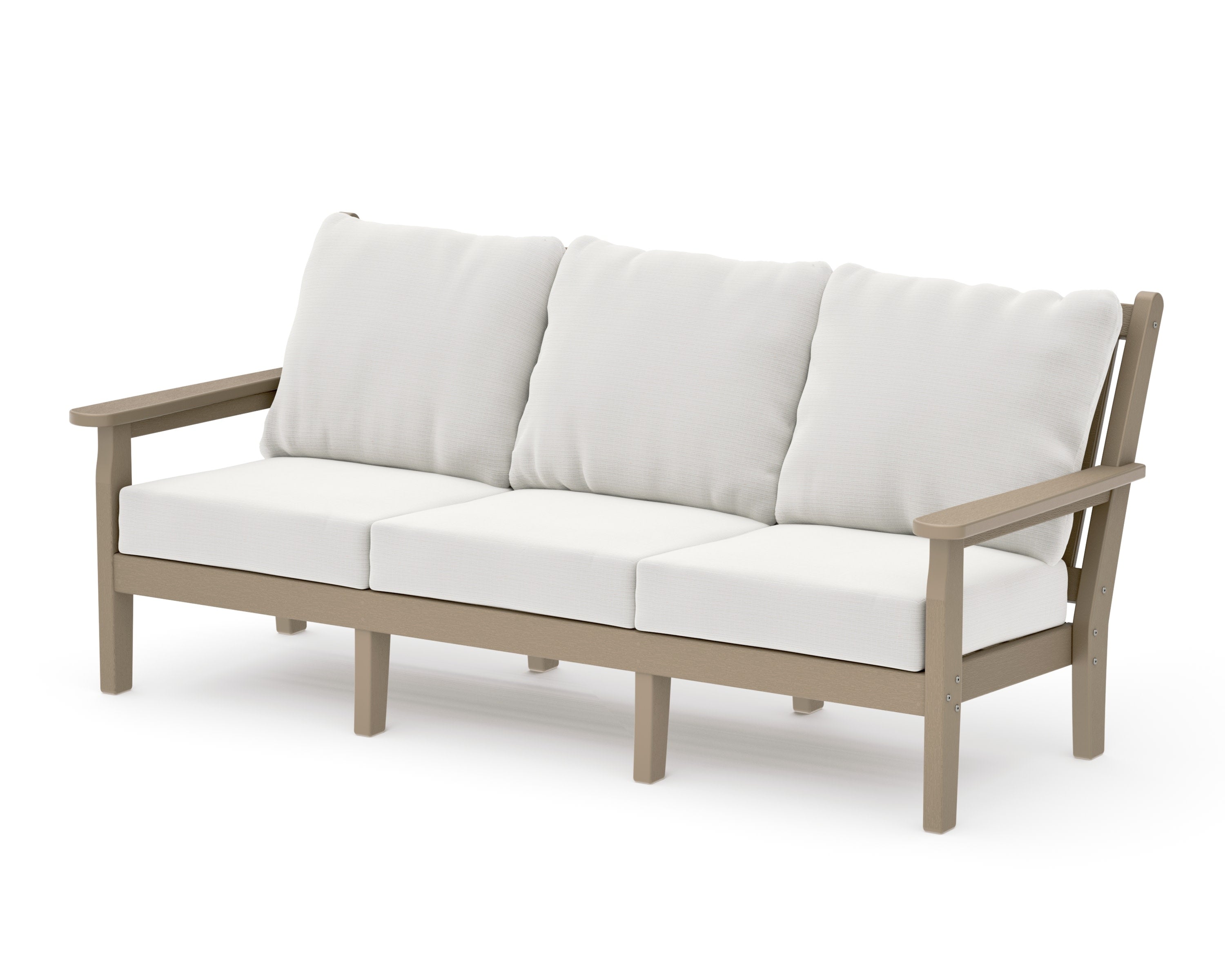 Chippendale Deep Seating Sofa in Vintage Sahara / Natural Linen