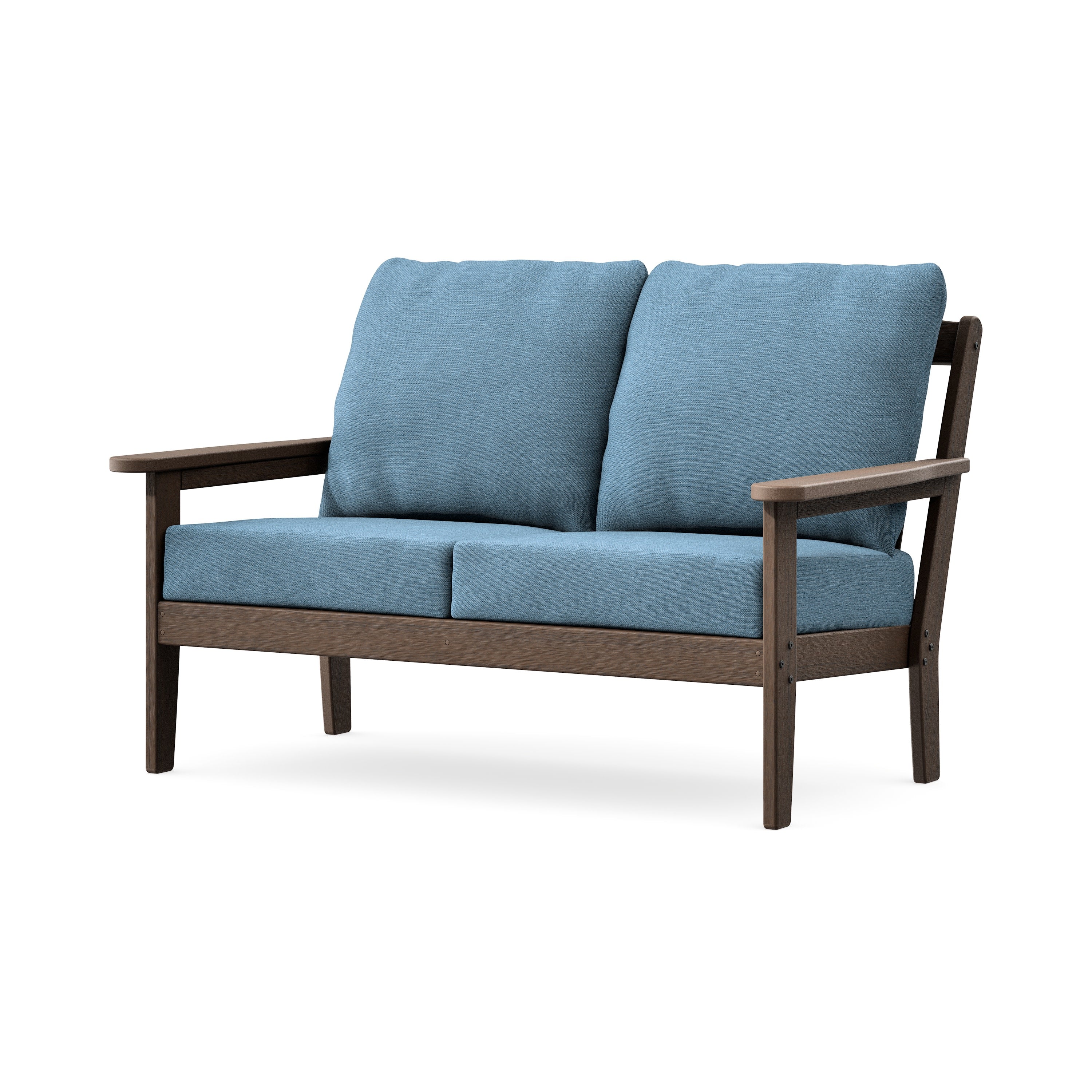 Cottage Deep Seating Loveseat in Kona / Sky Blue