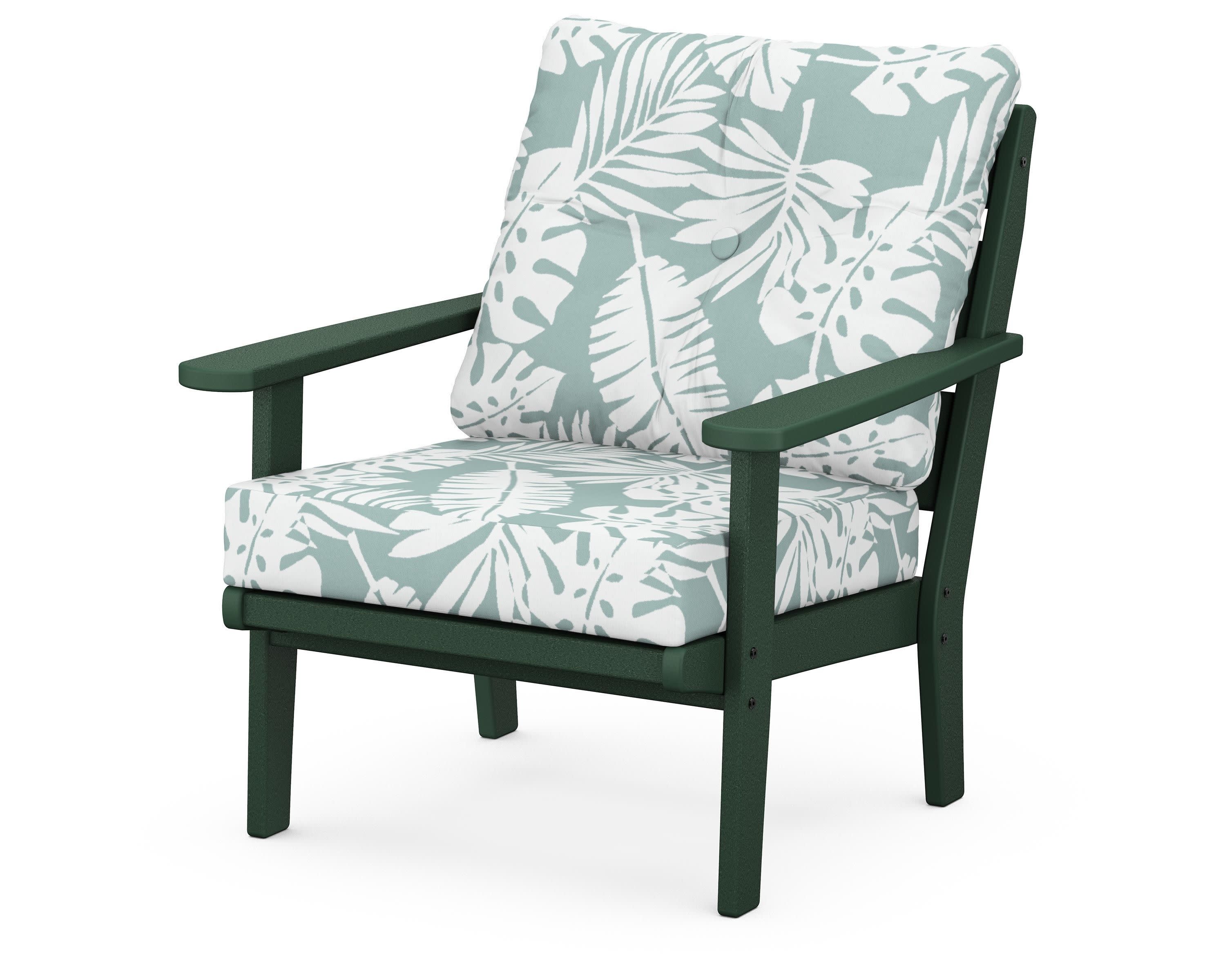 Lakeside Deep Seating Chair in Green / Leaf Glacier Spa