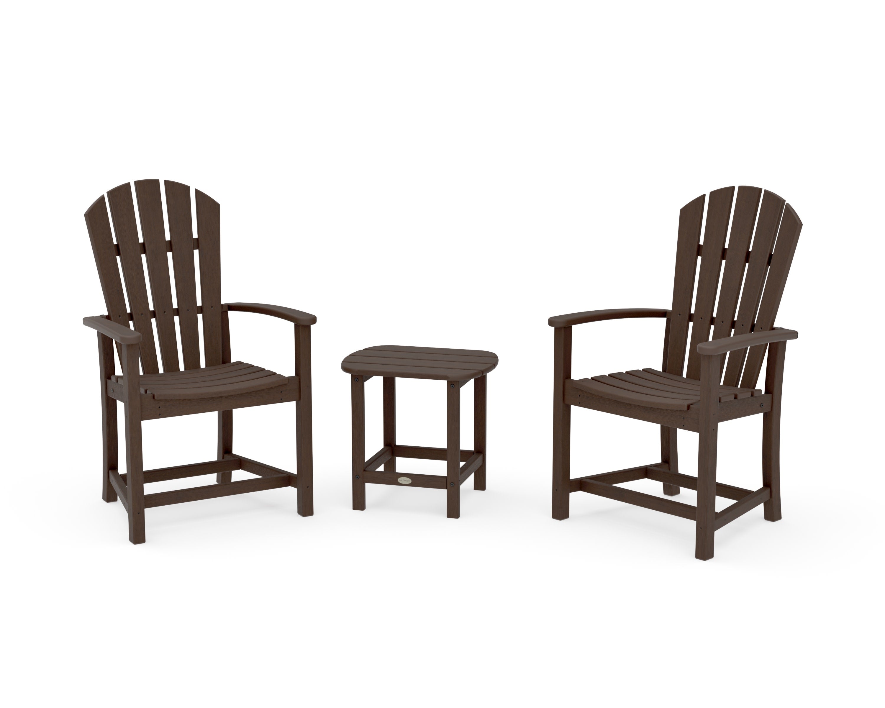Palm Coast 3-Piece Upright Adirondack Chair Set in Kona