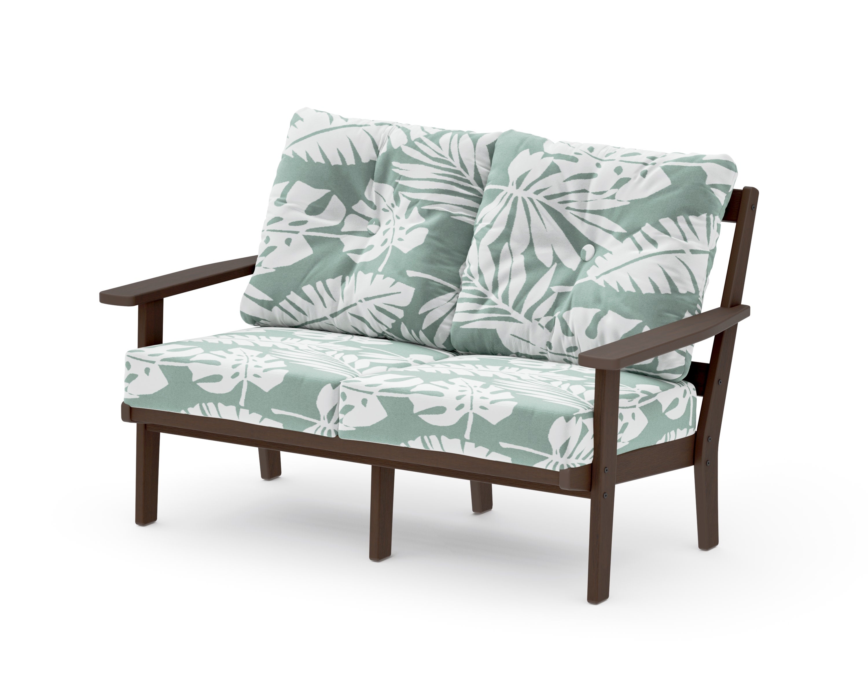 Oxford Deep SeatingLoveseat in Kona / Leaf Glacier Spa