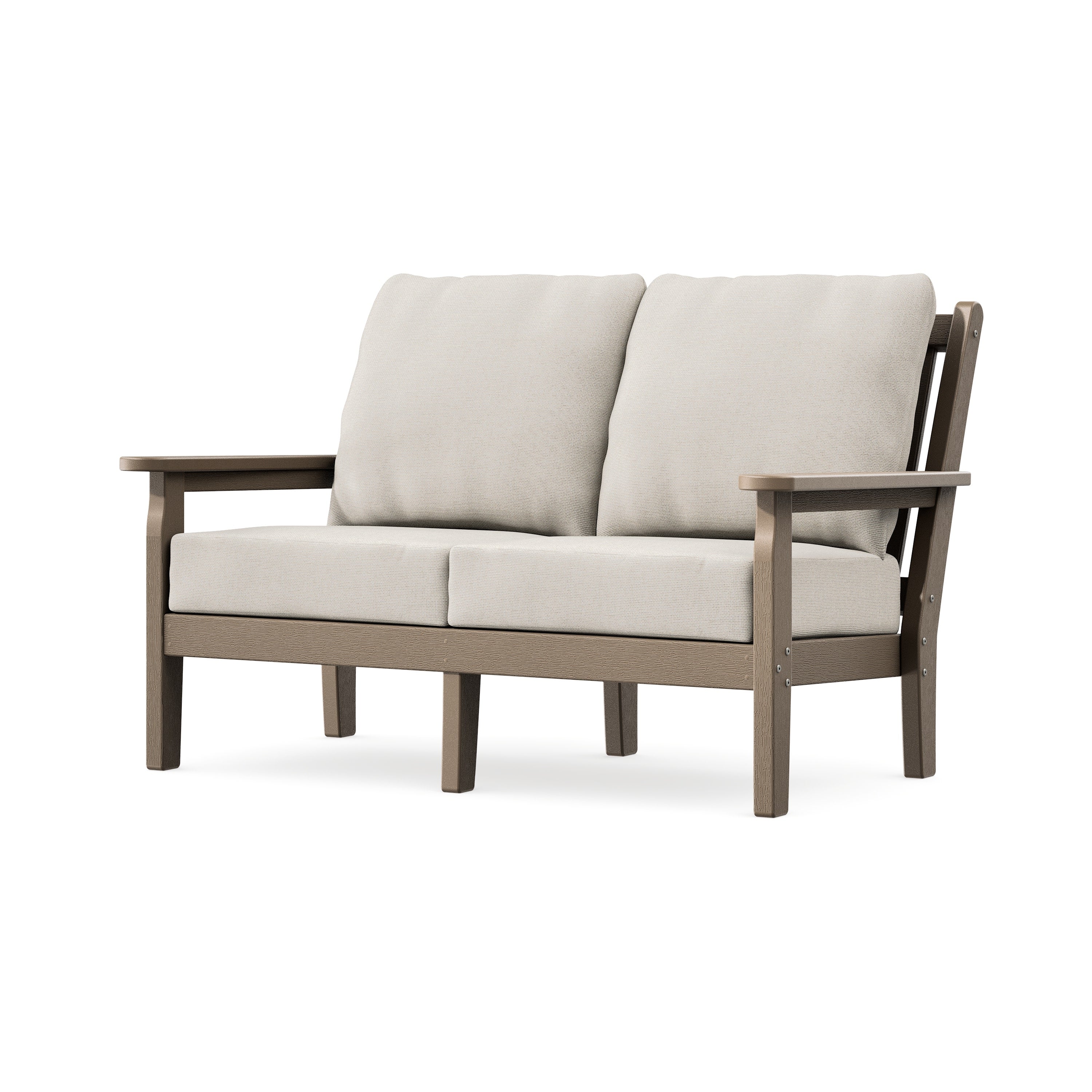 Chippendale Deep Seating Loveseat in Vintage Sahara / Dune Burlap