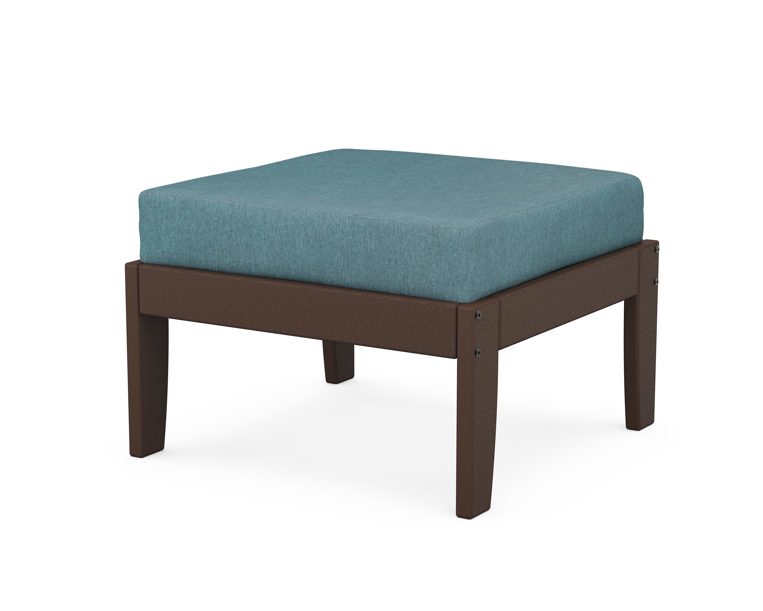 Modular Ottoman - Classic in Mahogany / Ocean Teal