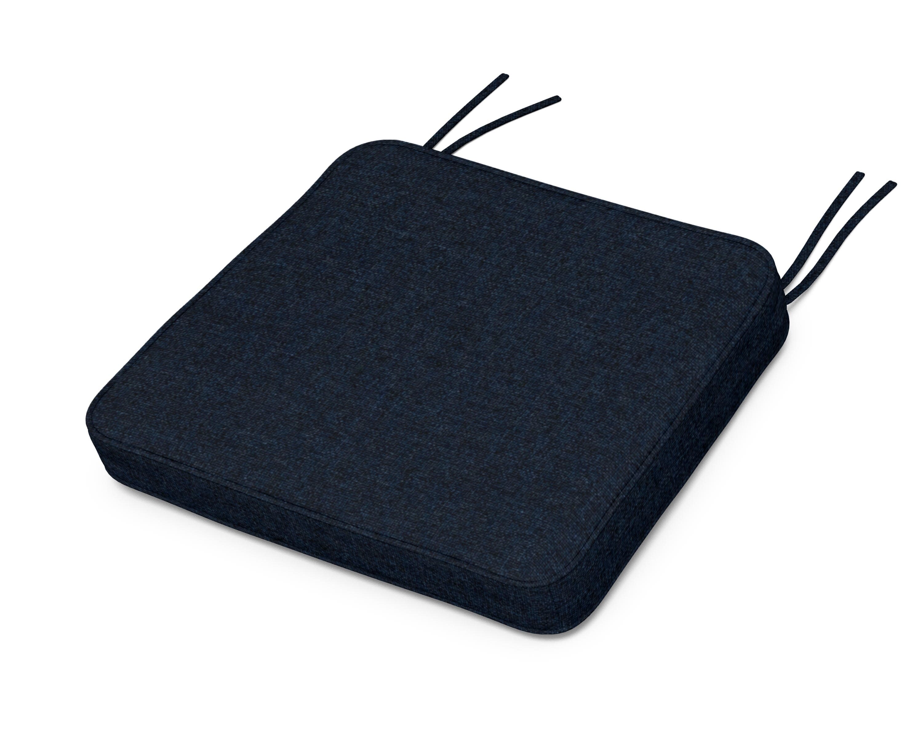 Chinoiserie Arm Chair Seat Cushion in Marine Indigo
