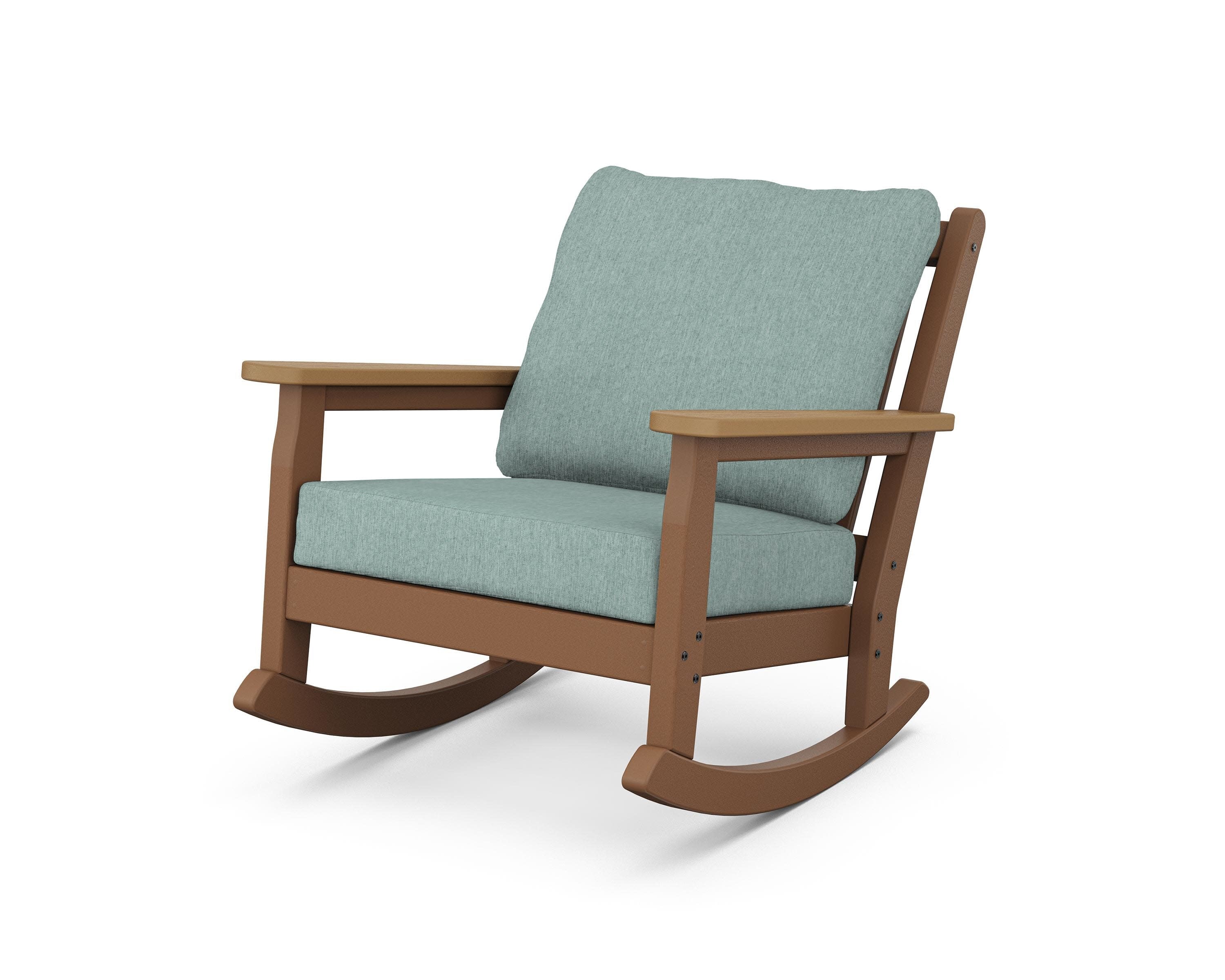 Chippendale Deep Seating Rocking Chair in Teak / Natural / Glacier Spa
