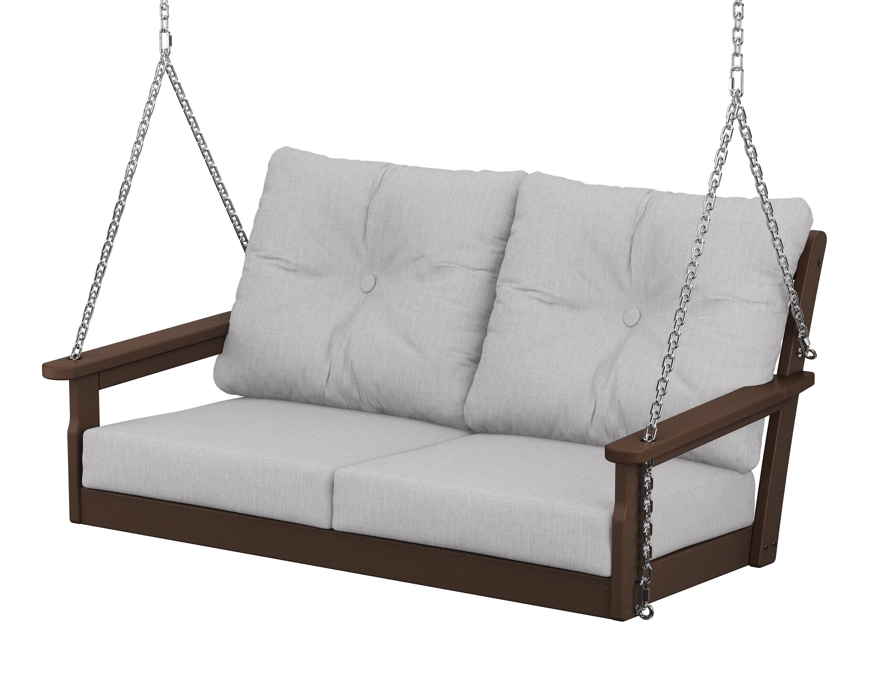 Vineyard Deep Seating Swing in Mahogany / Granite