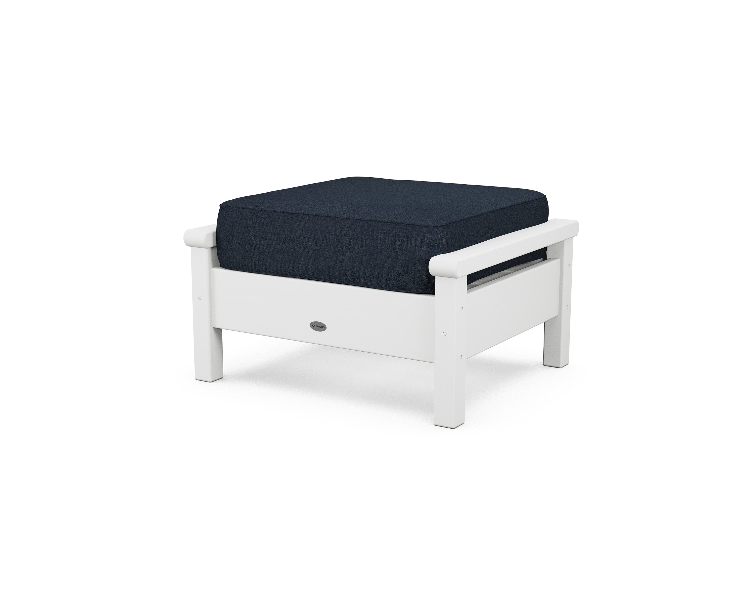 Harbour Deep Seating Ottoman in White / Marine Indigo