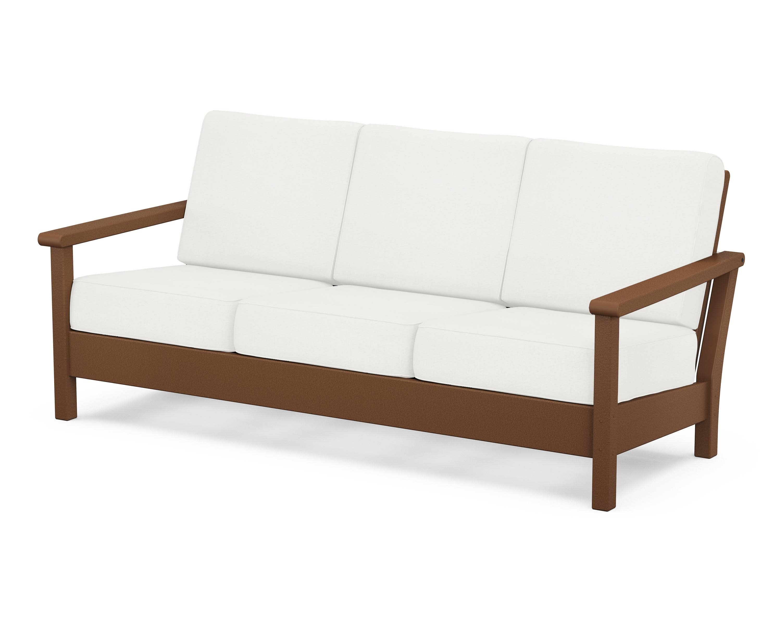 Harbour Deep Seating Sofa in Teak / Natural Linen