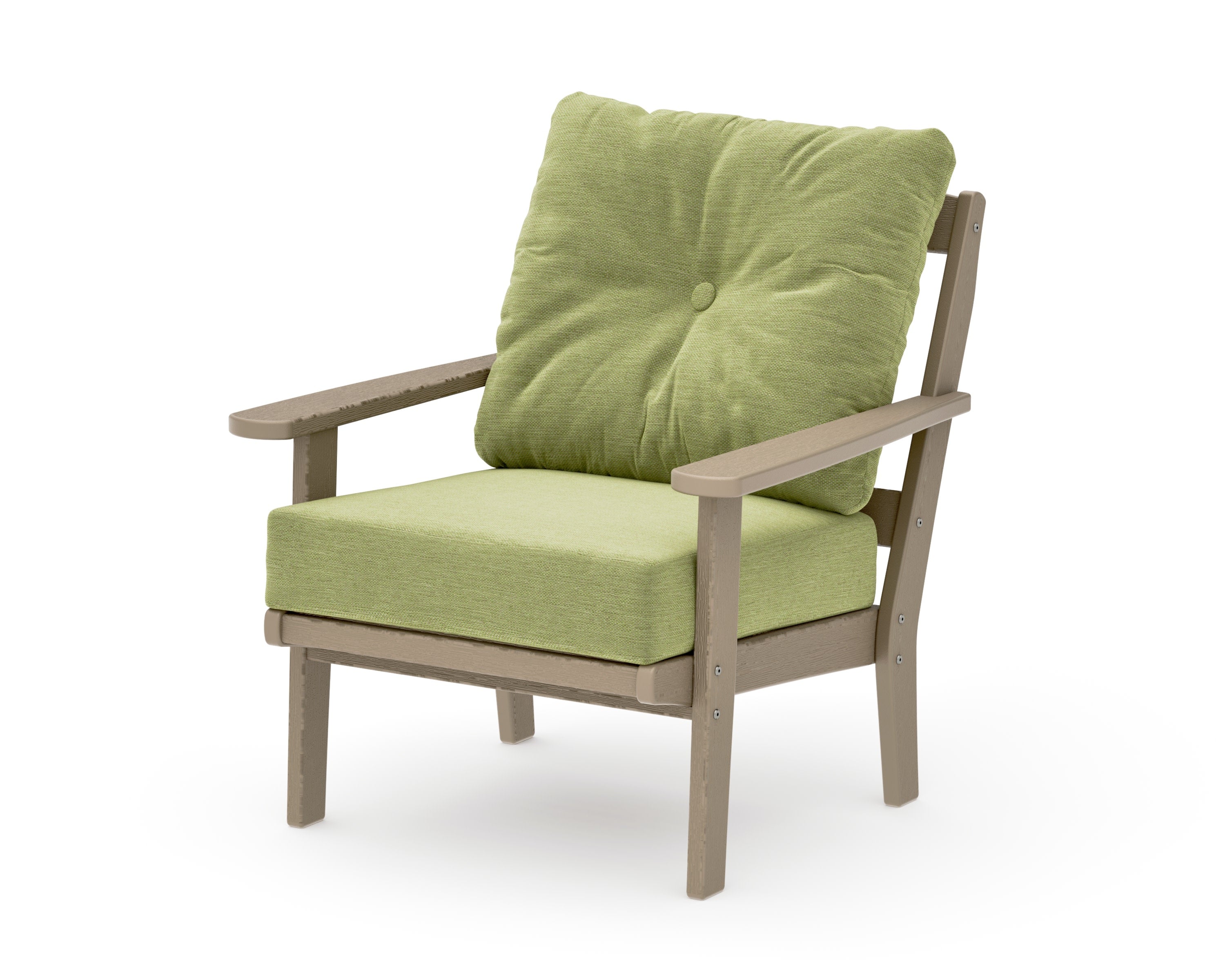 Mission Deep Seating Chair in Vintage Sahara / Chartreuse Boucle