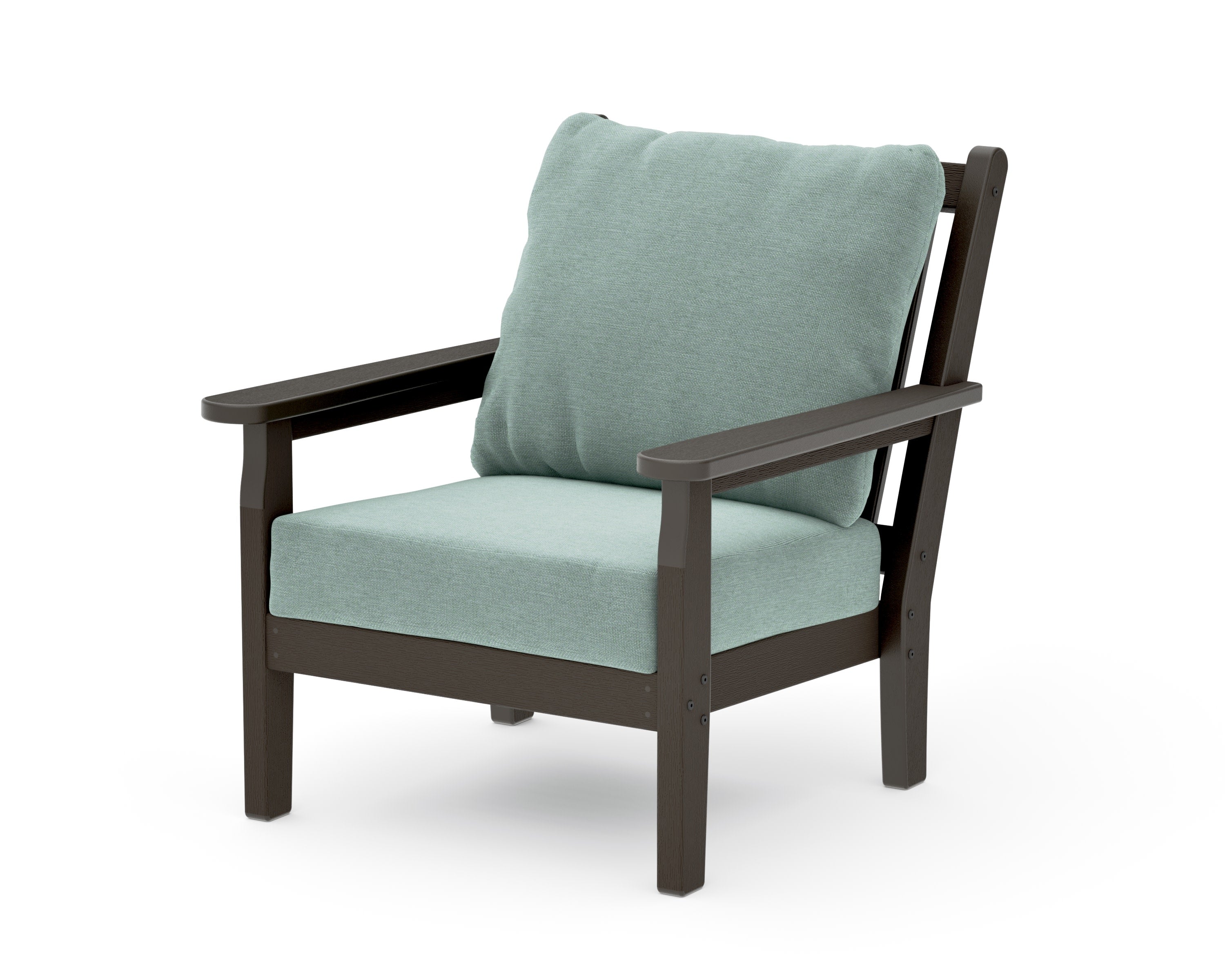 Chippendale Deep Seating Chair in Vintage Coffee / Glacier Spa