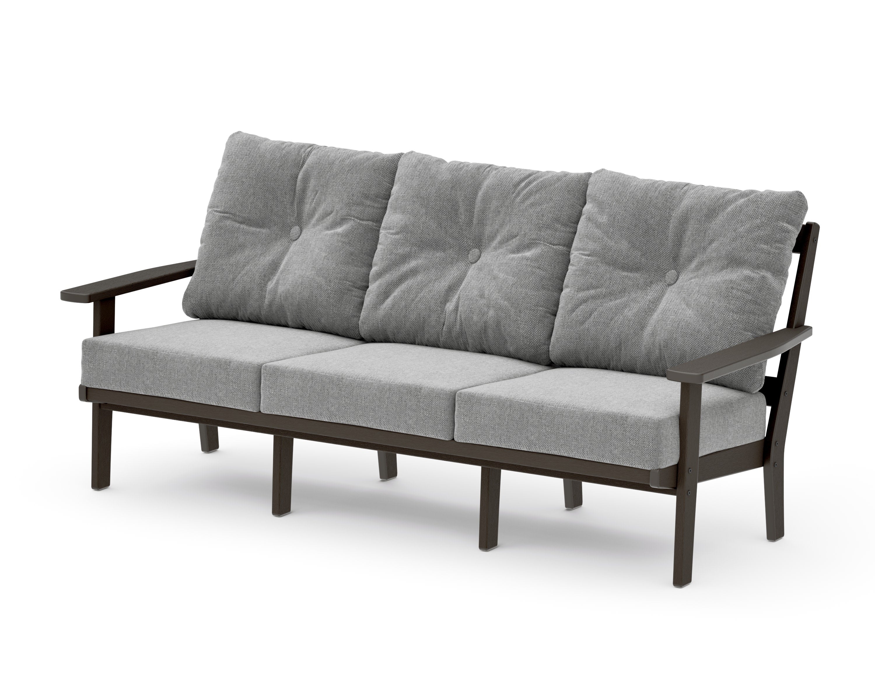 Oxford Deep Seating Sofa in Vintage Coffee / Grey Mist