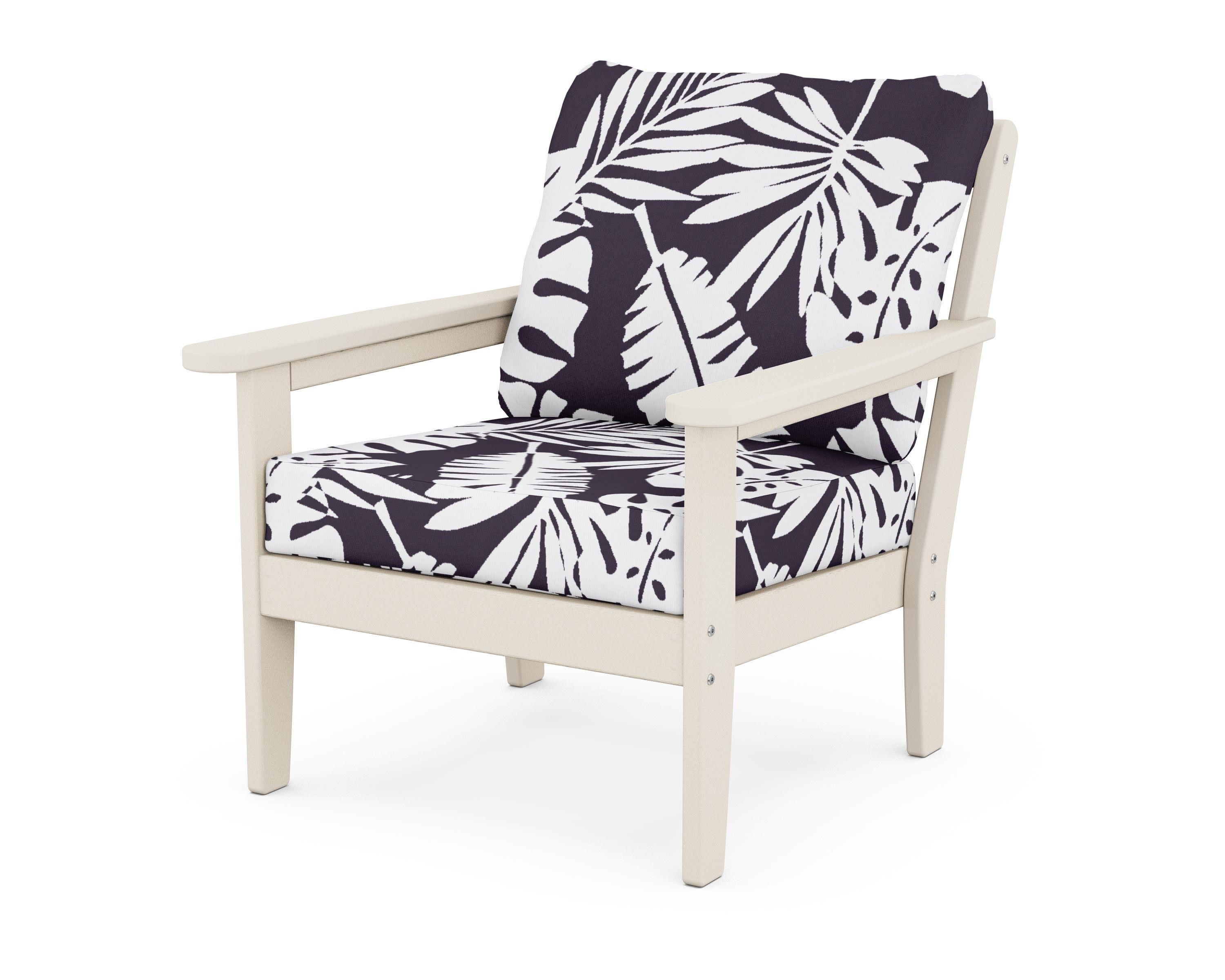 Cottage Deep Seating Chair in Sand / Leaf Navy