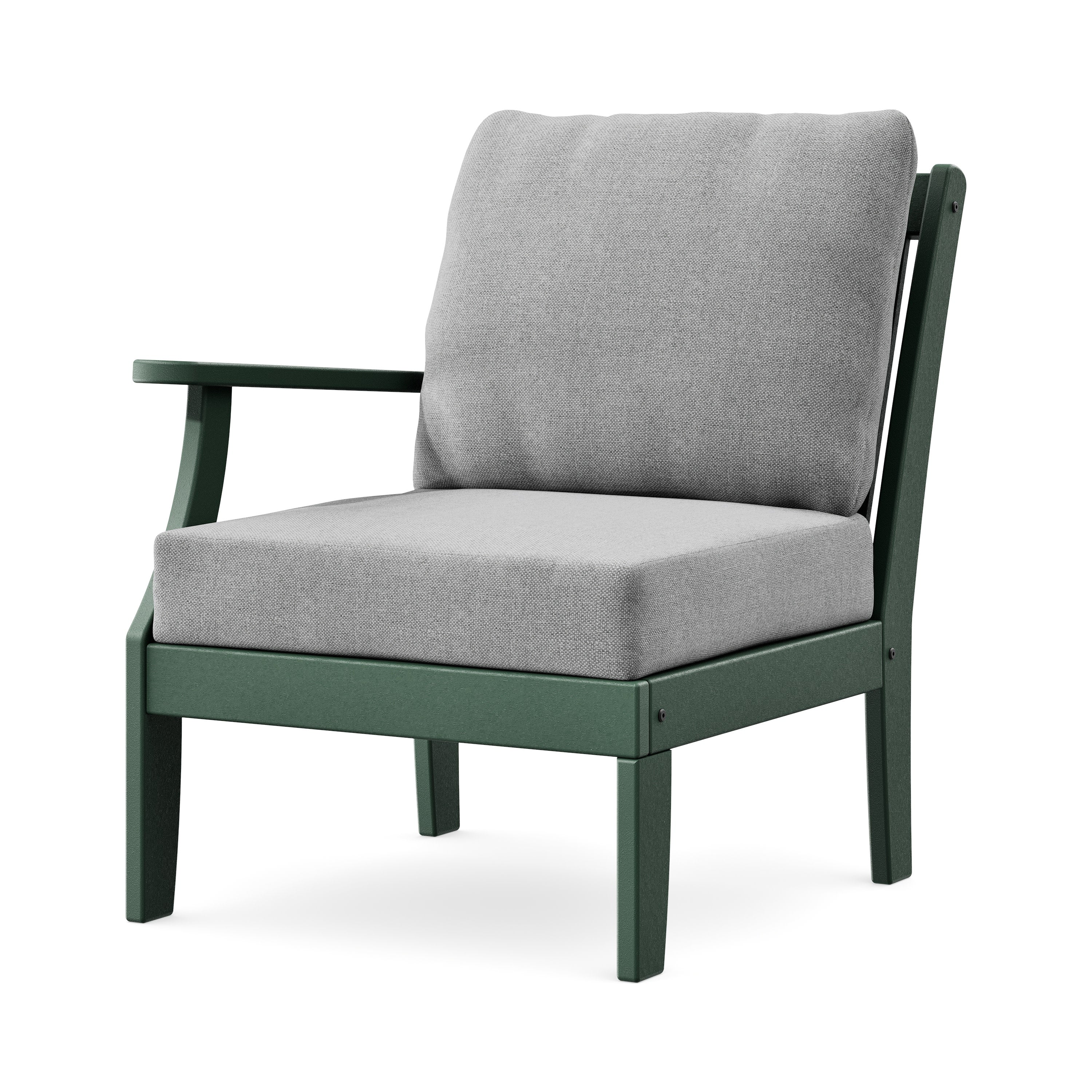 Braxton Modular Left Arm Chair in Green / Grey Mist