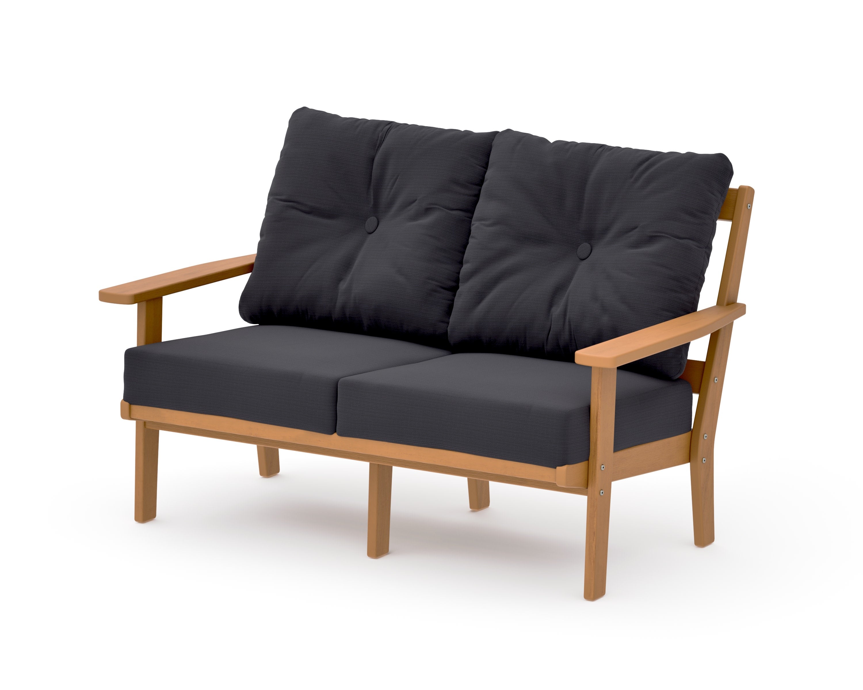 Oxford Deep SeatingLoveseat in Natural / Midnight Linen
