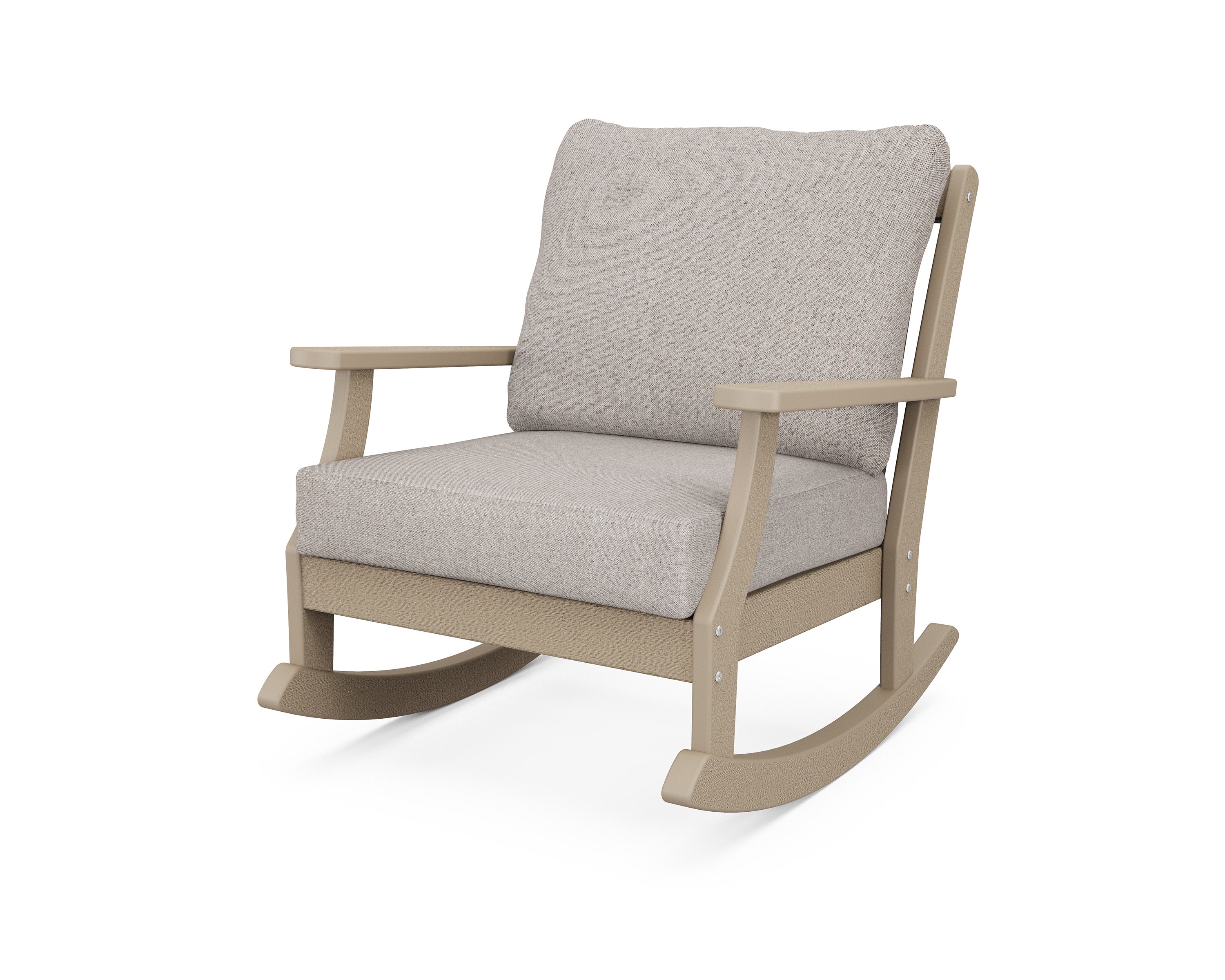Braxton Deep Seating Rocking Chair in Vintage Sahara / Weathered Tweed