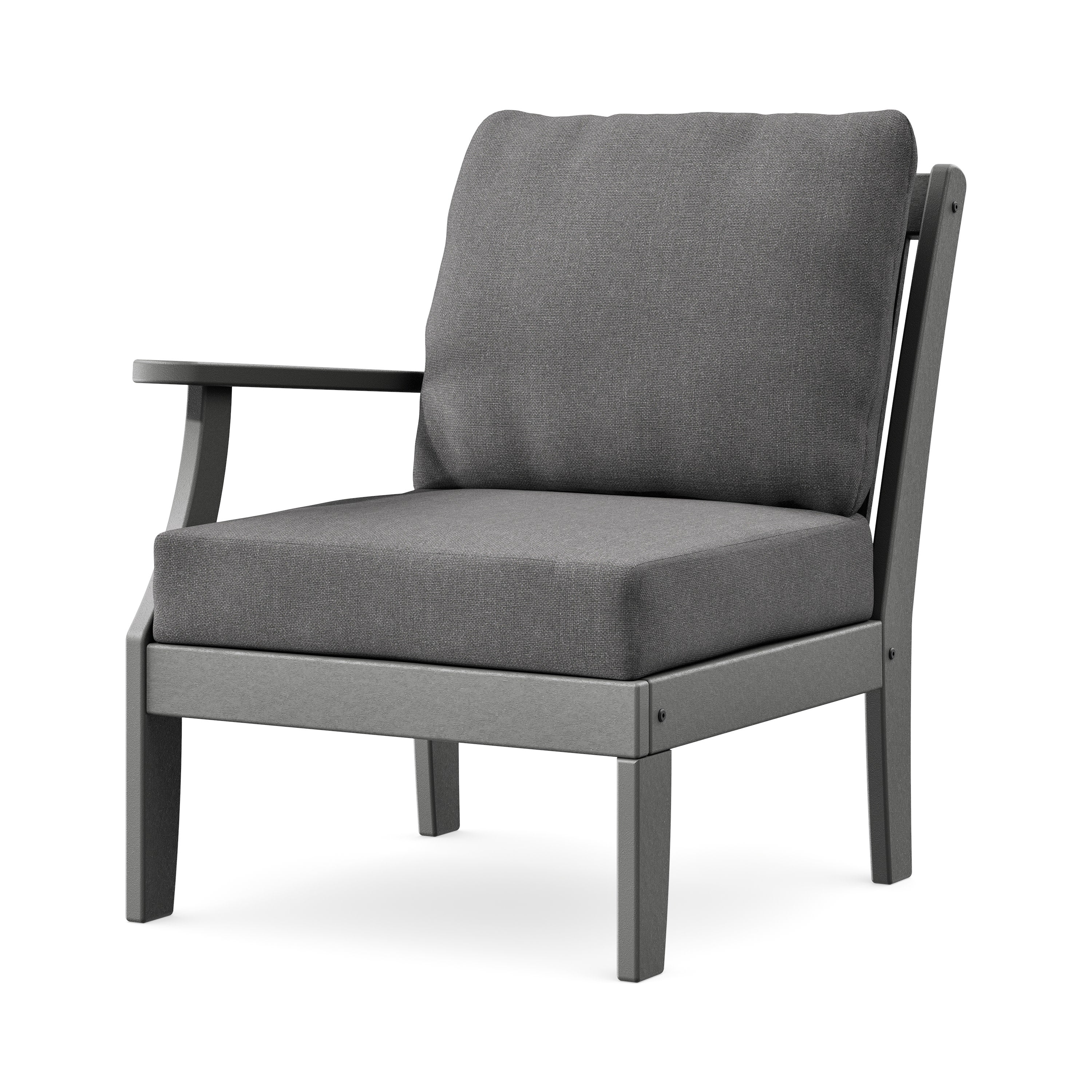 Braxton Modular Left Arm Chair in Slate Grey / Ash Charcoal