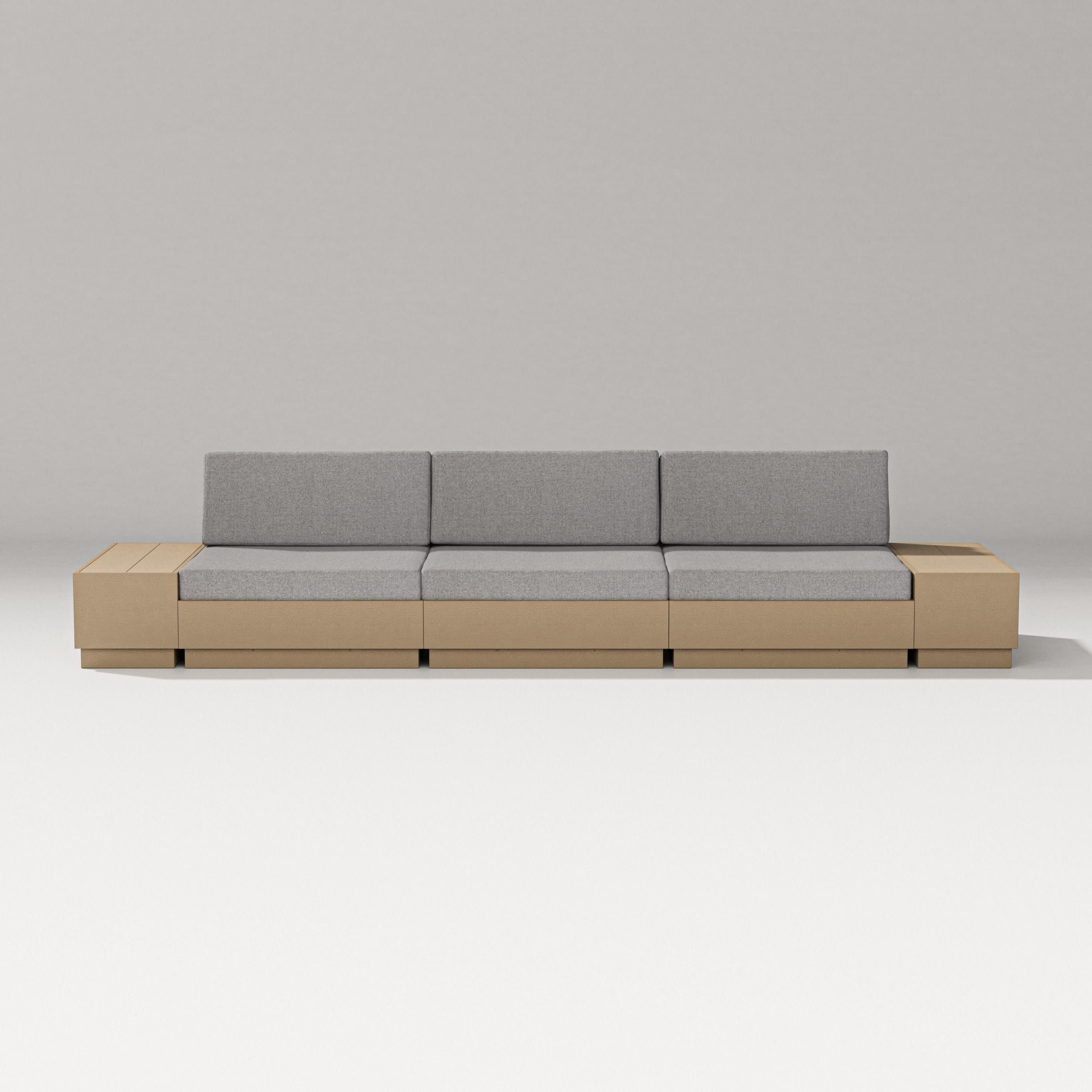 Elevate Straight Sectional in Vintage Sahara / Grey Mist