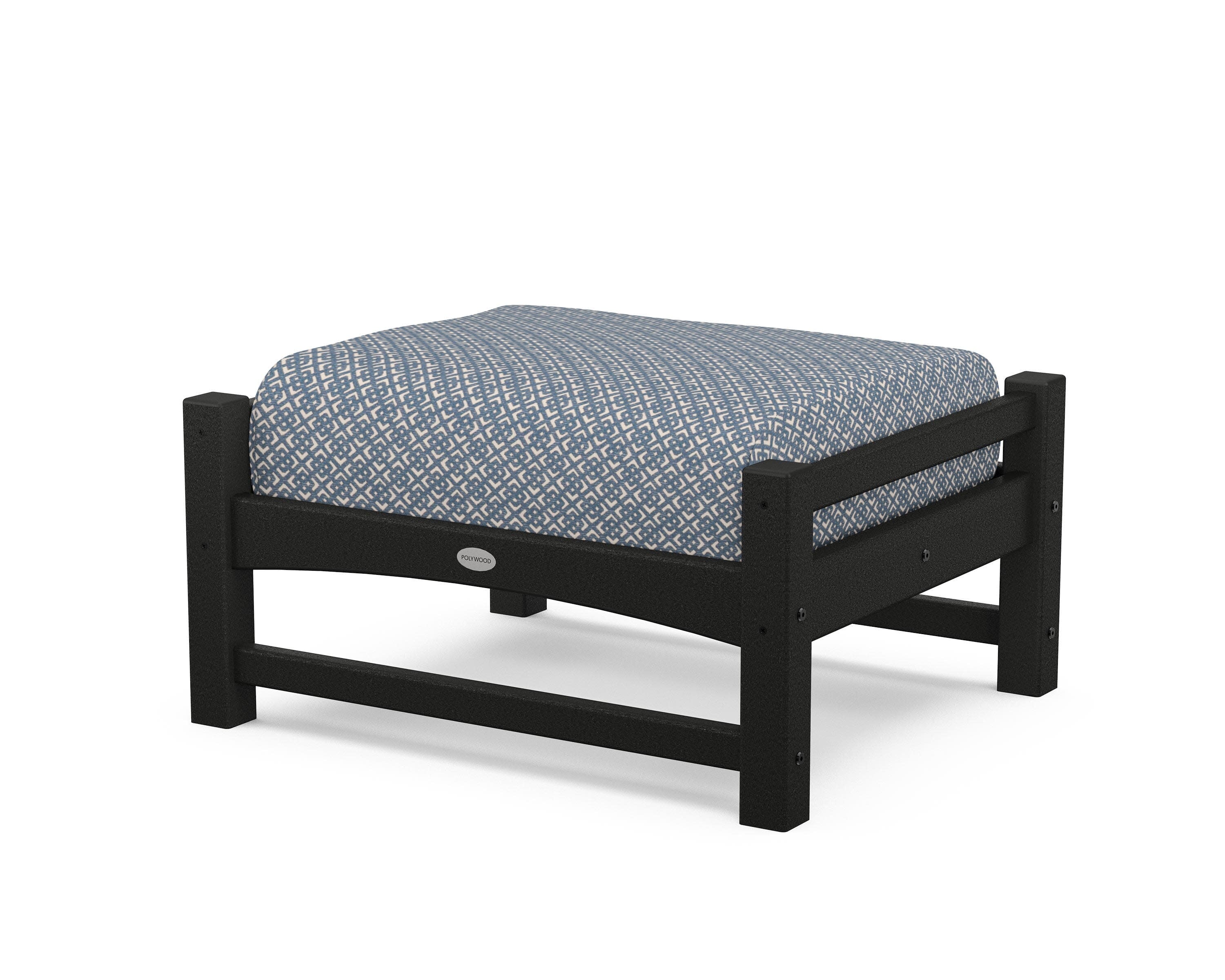 Club Ottoman in Black / Hopscotch