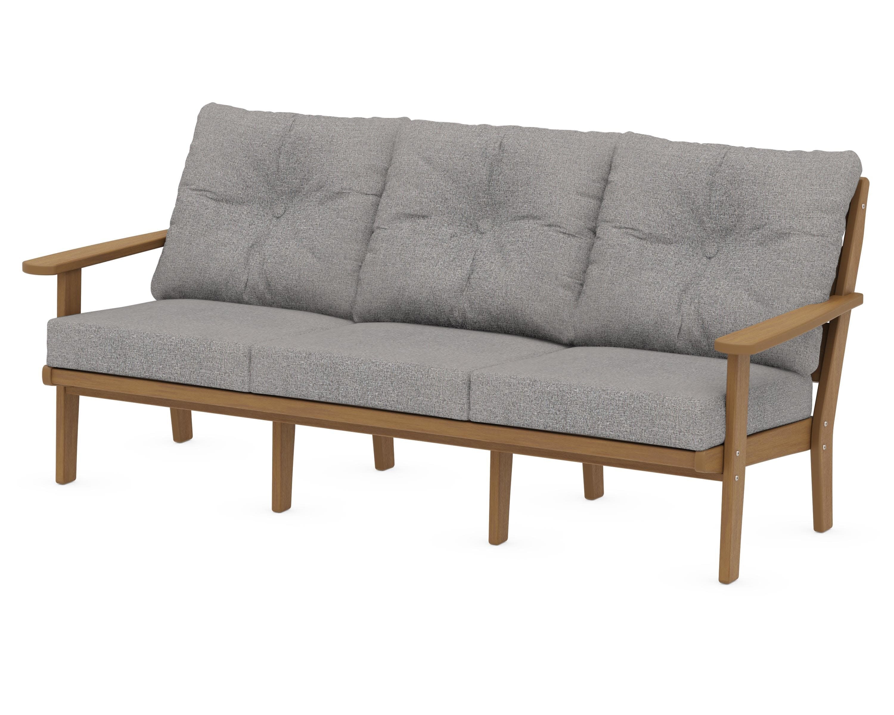 Lakeside Deep Seating Sofa in Natural / Grey Mist