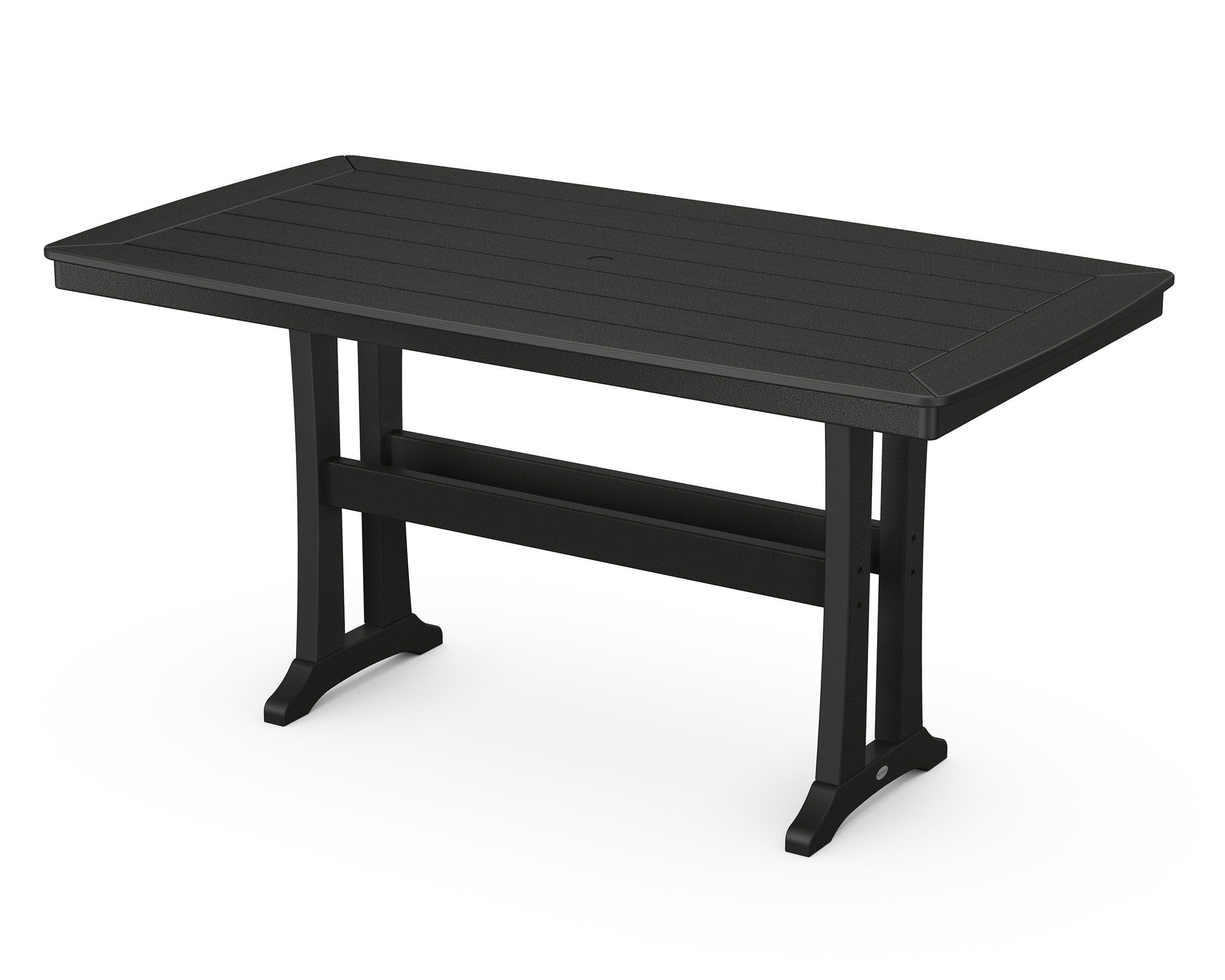 Nautical Trestle 38" x 73" Counter Table in Black