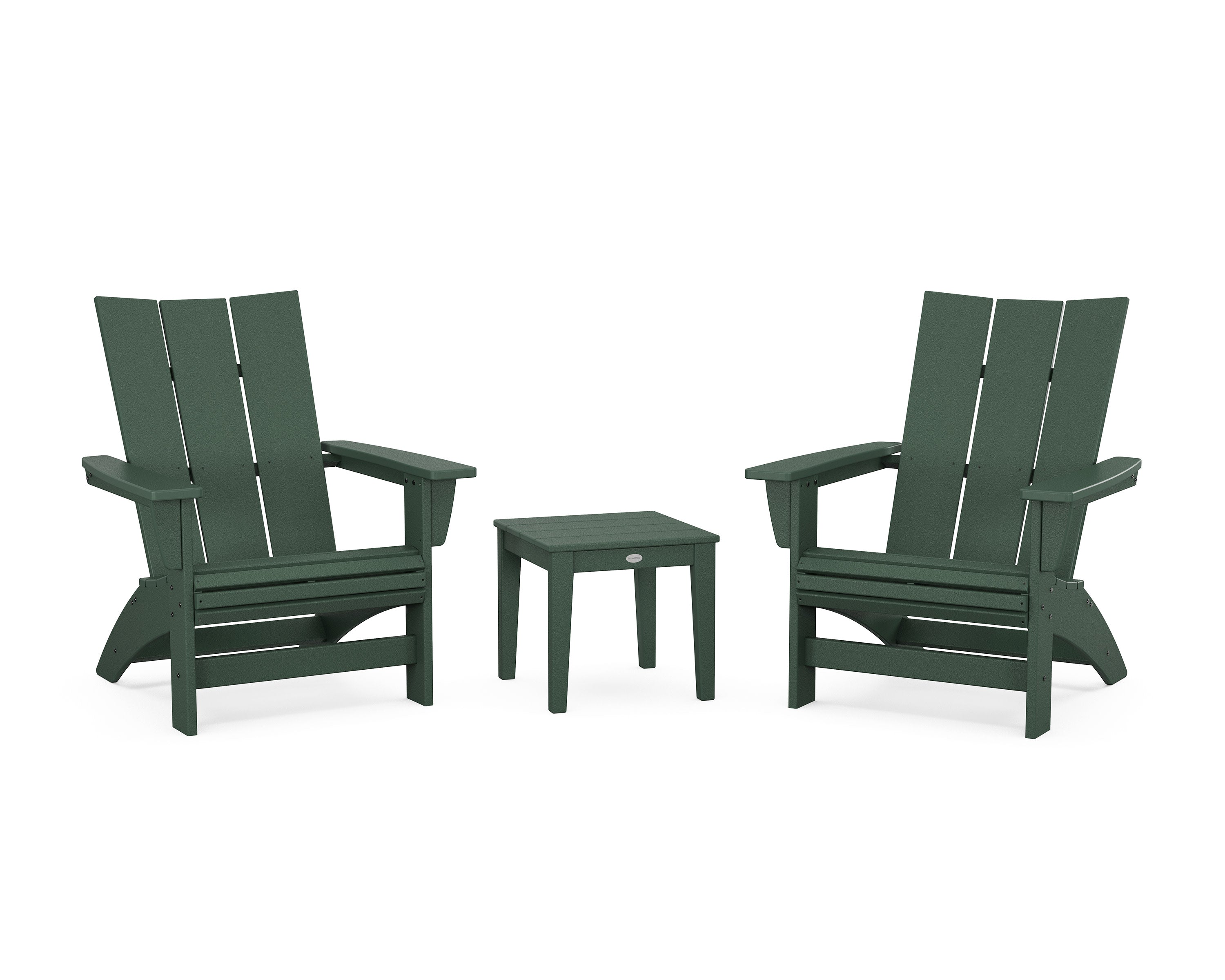 3-Piece Modern Grand Adirondack Set in Green