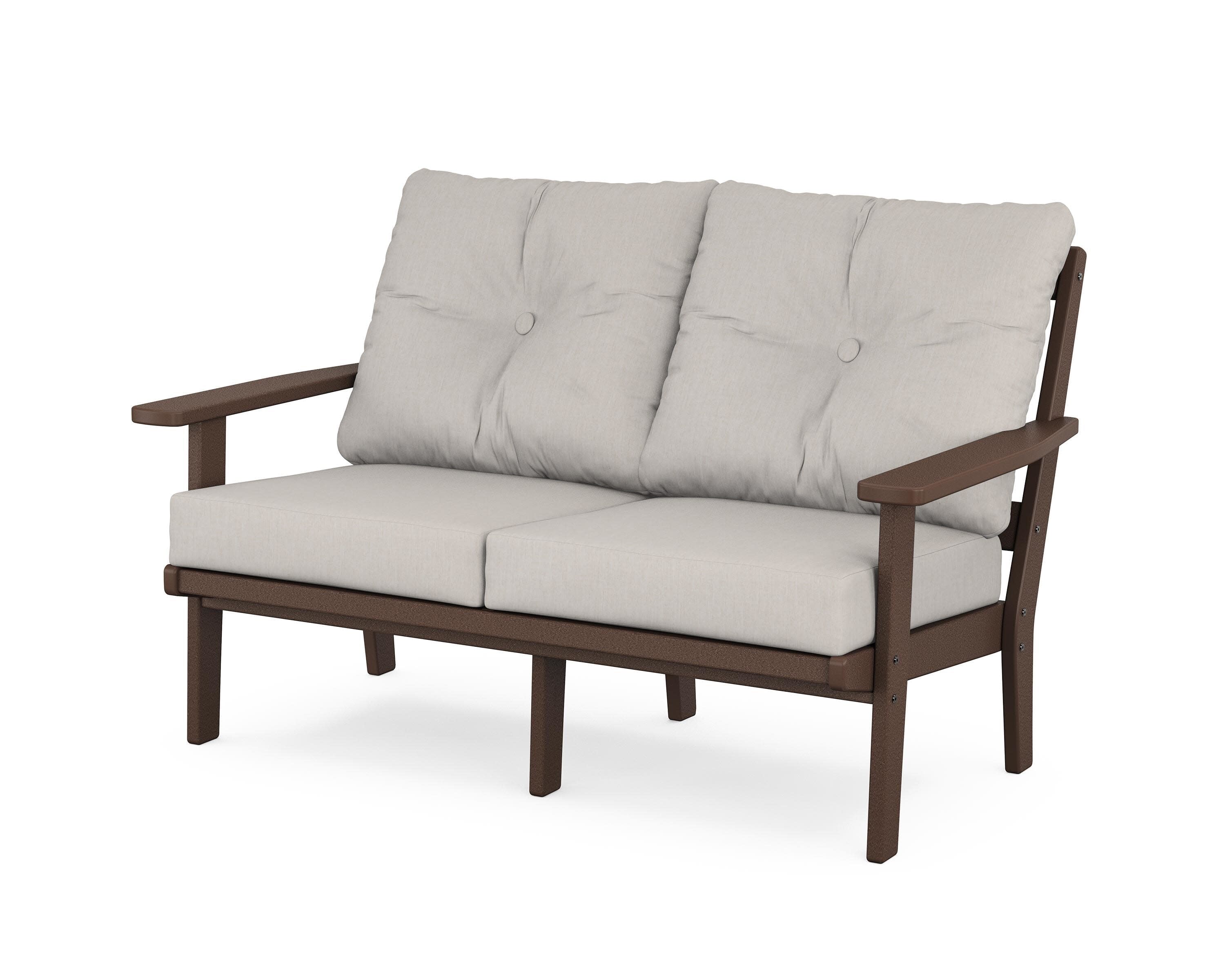 Prairie Deep SeatingLoveseat in Mahogany / Cast Ash