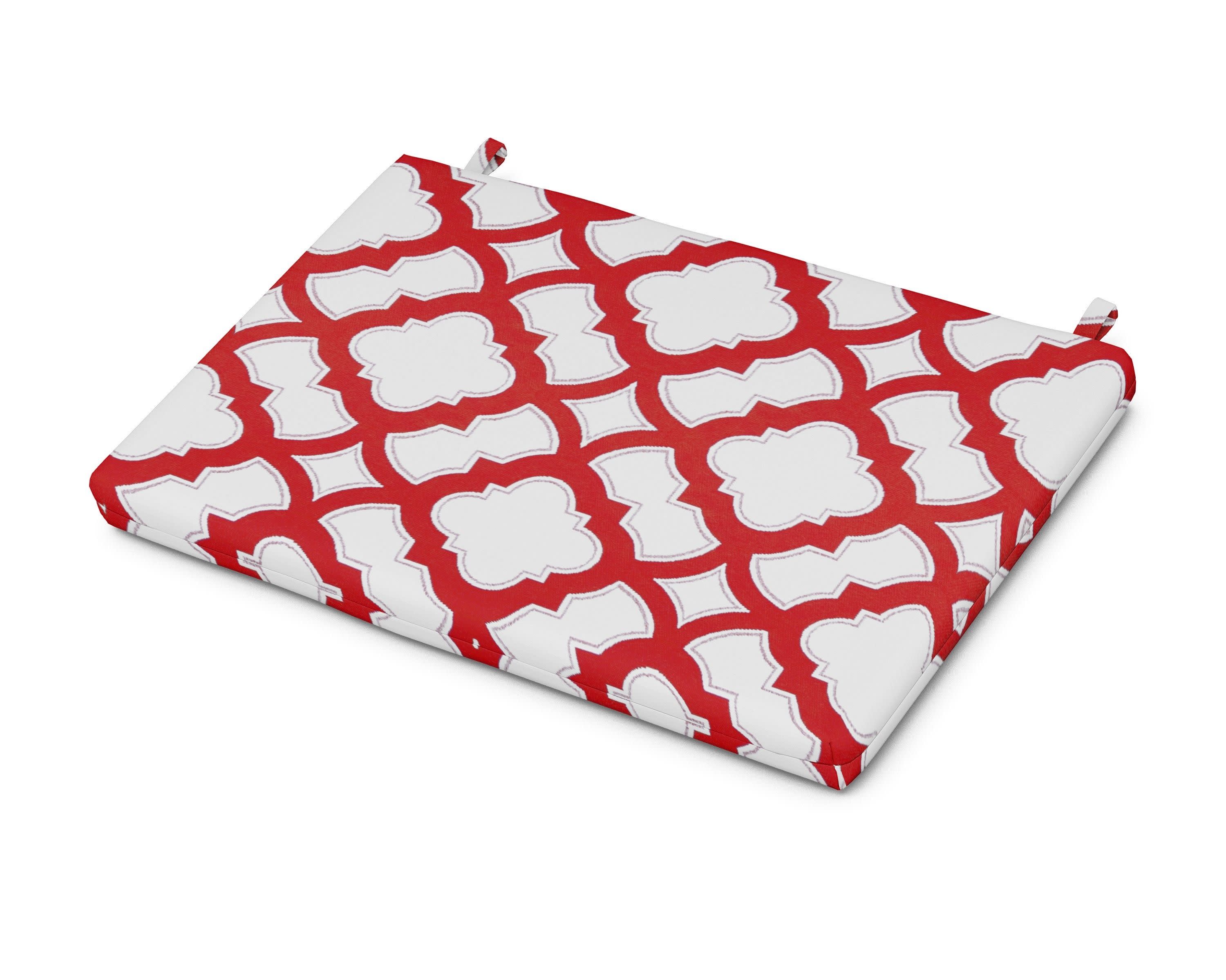 Eastport Lounge Chair Cushion in Trellis Crimson