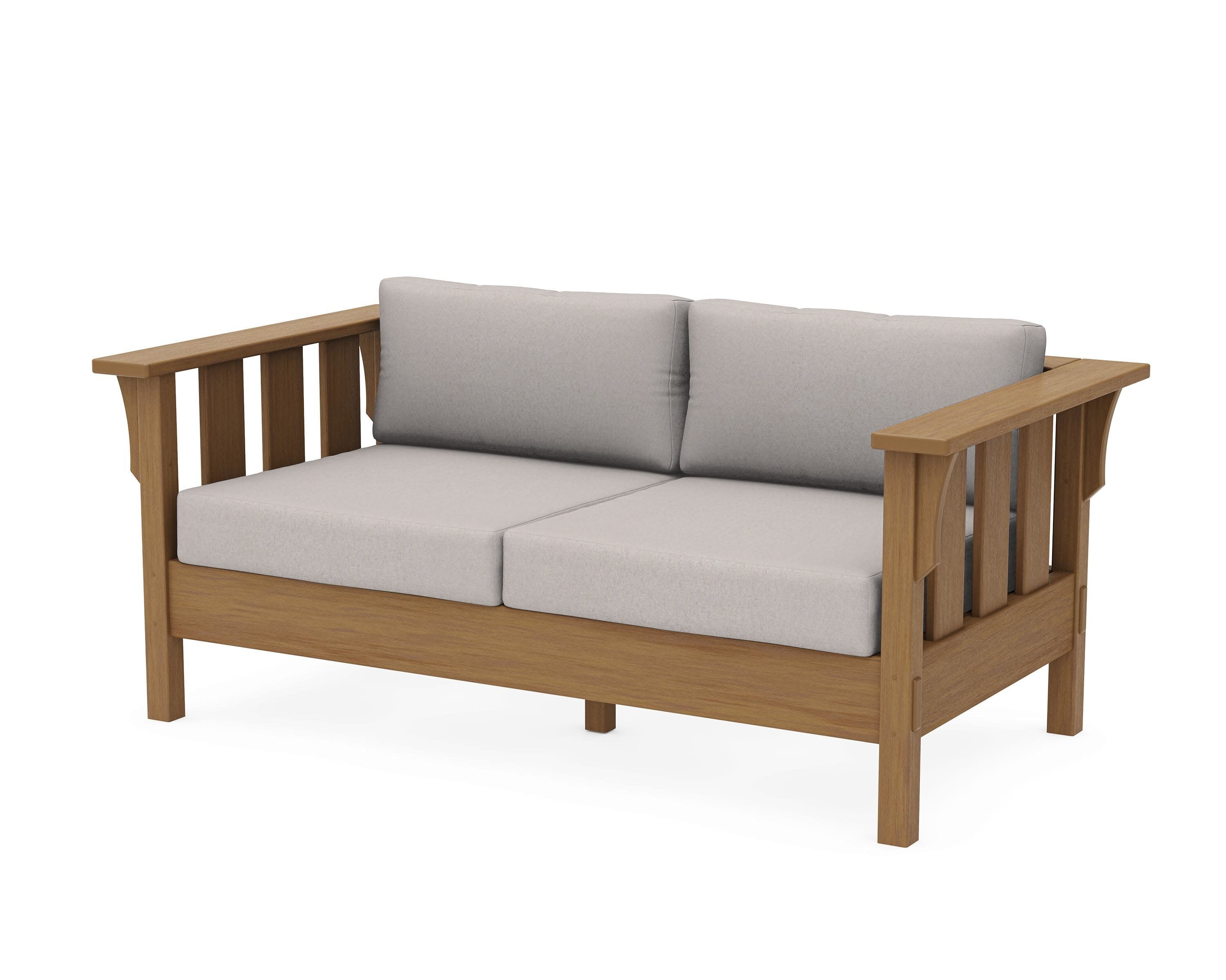 Acadia Deep Seating Loveseat in Natural / Dune Burlap