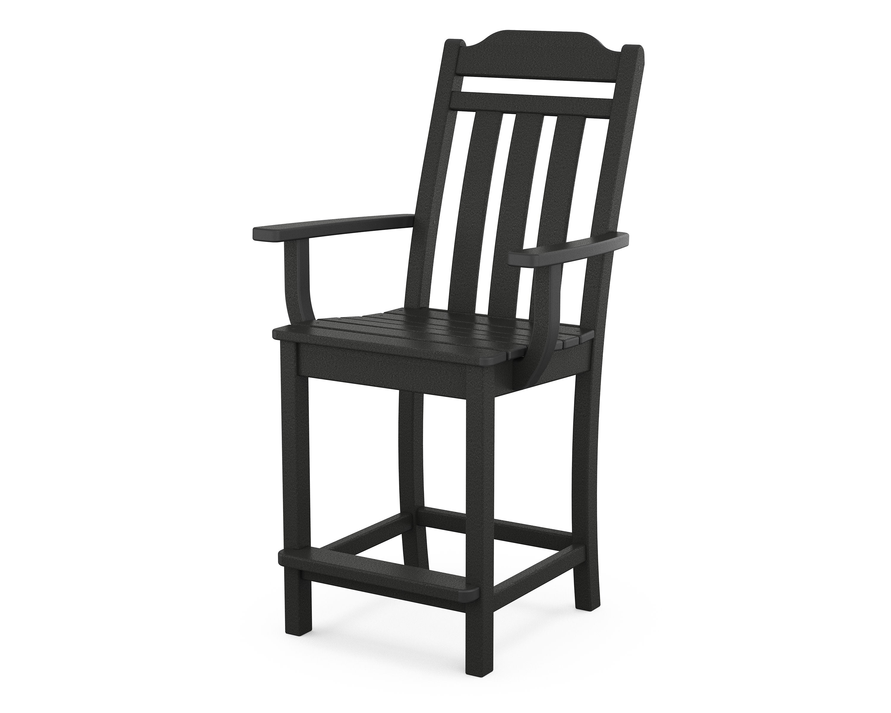Cottage Counter Arm Chair in Black