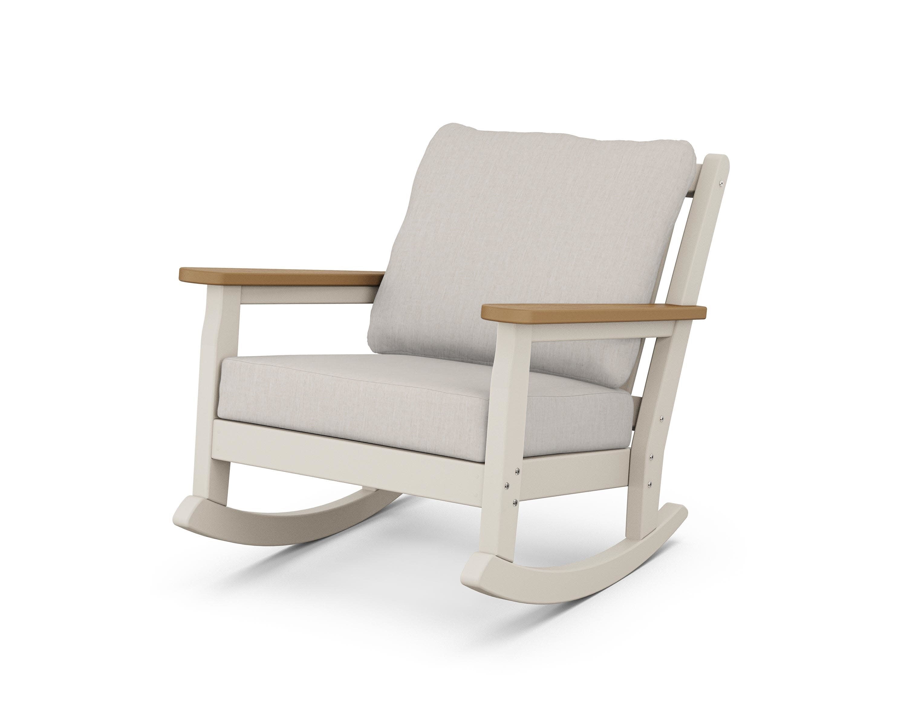 Chippendale Deep Seating Rocking Chair in Sand / Natural / Cast Ash