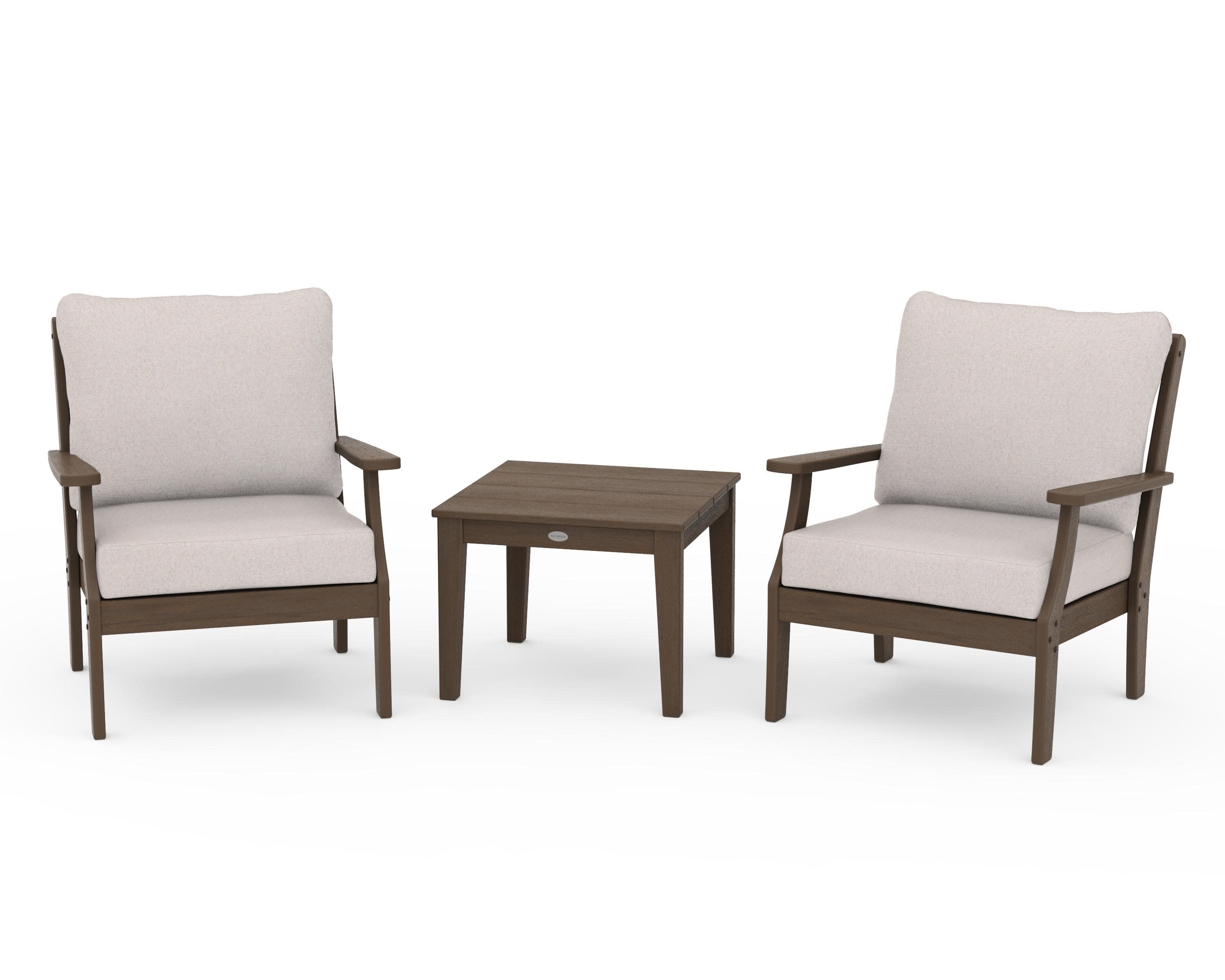 Braxton 3-Piece Deep Seating Set in Kona / Dune Burlap