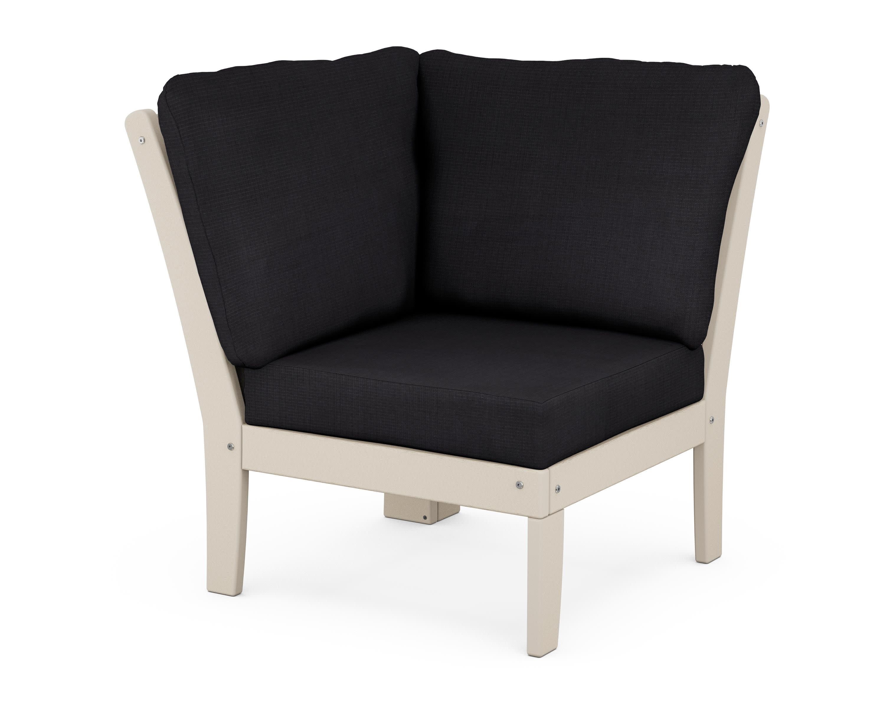 Braxton Modular Corner Chair in Sand / Midnight Linen