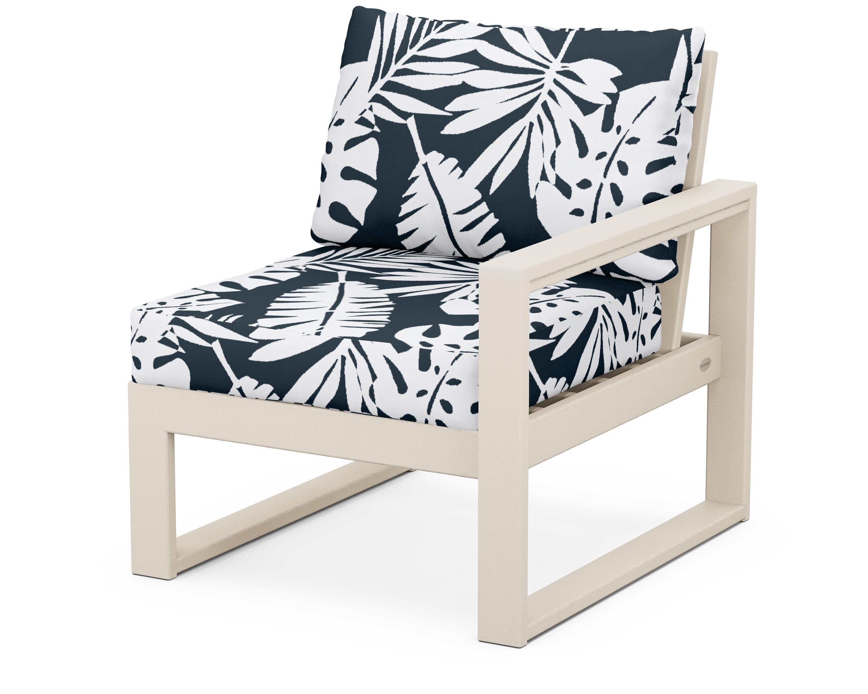 EDGE Modular Right Arm Chair in Sand / Leaf Marine Indigo