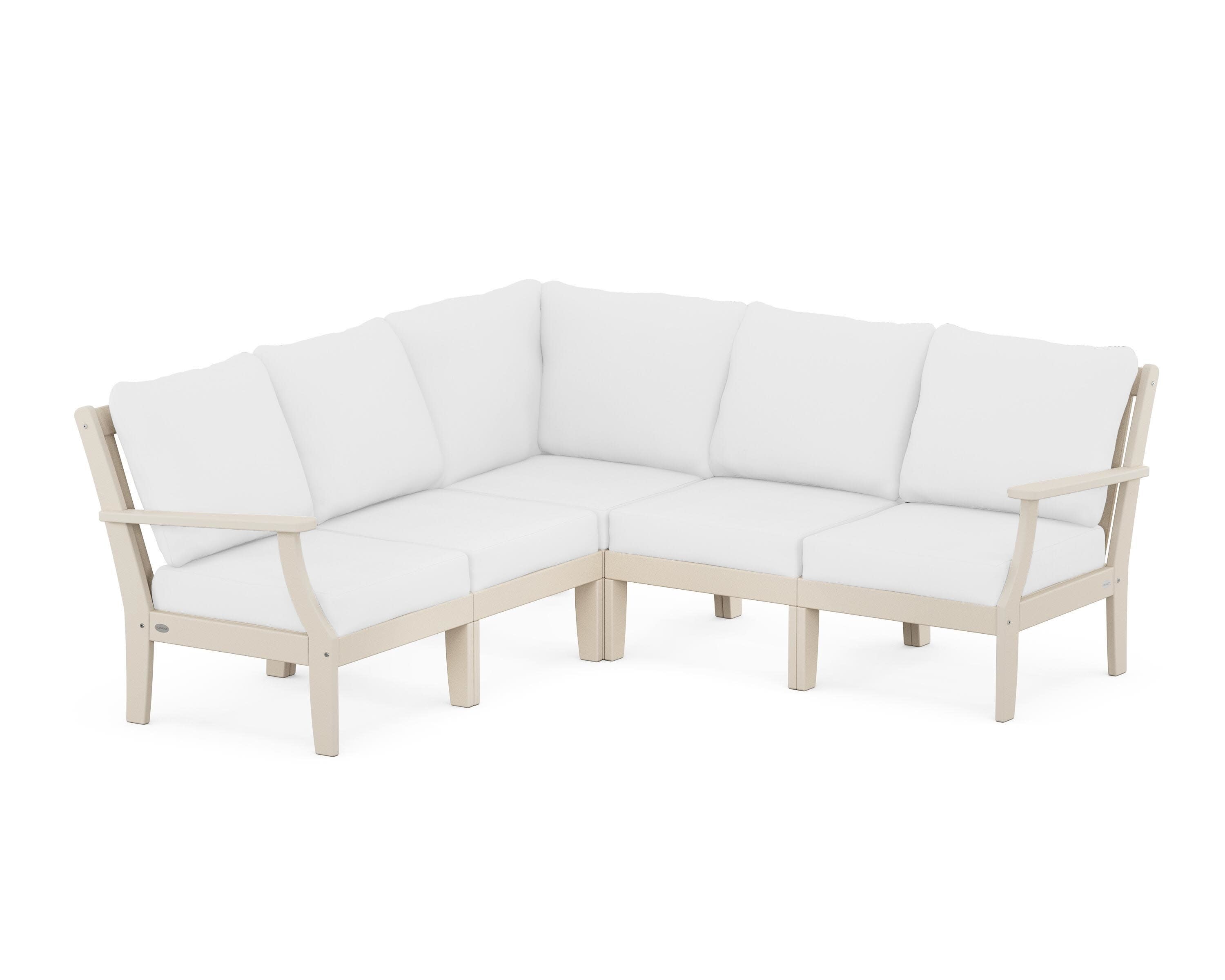 Braxton Modular 5-Piece Deep Seating Set in Sand / Natural