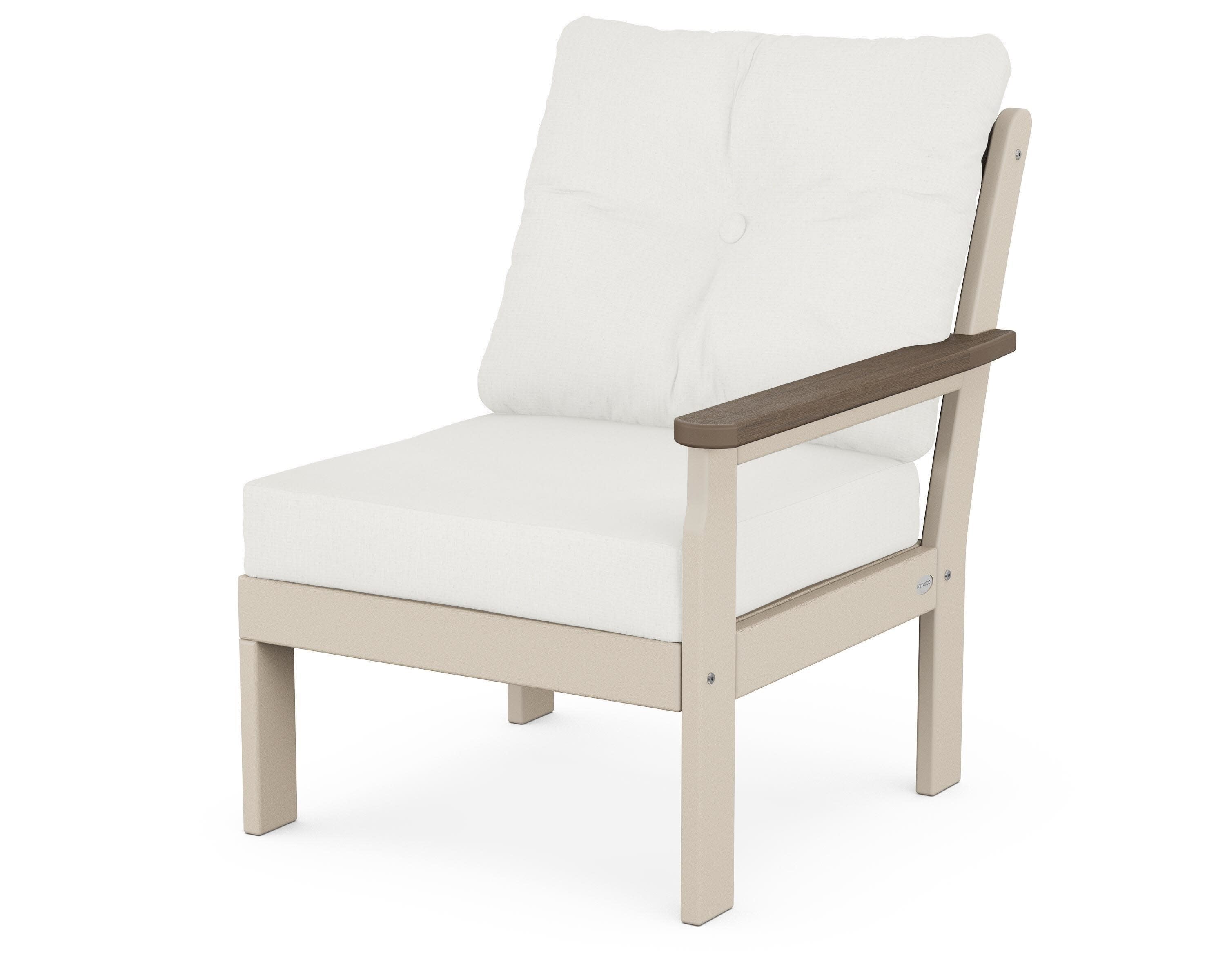 Vineyard Modular Right Arm Chair in Sand / Kona / Natural Linen