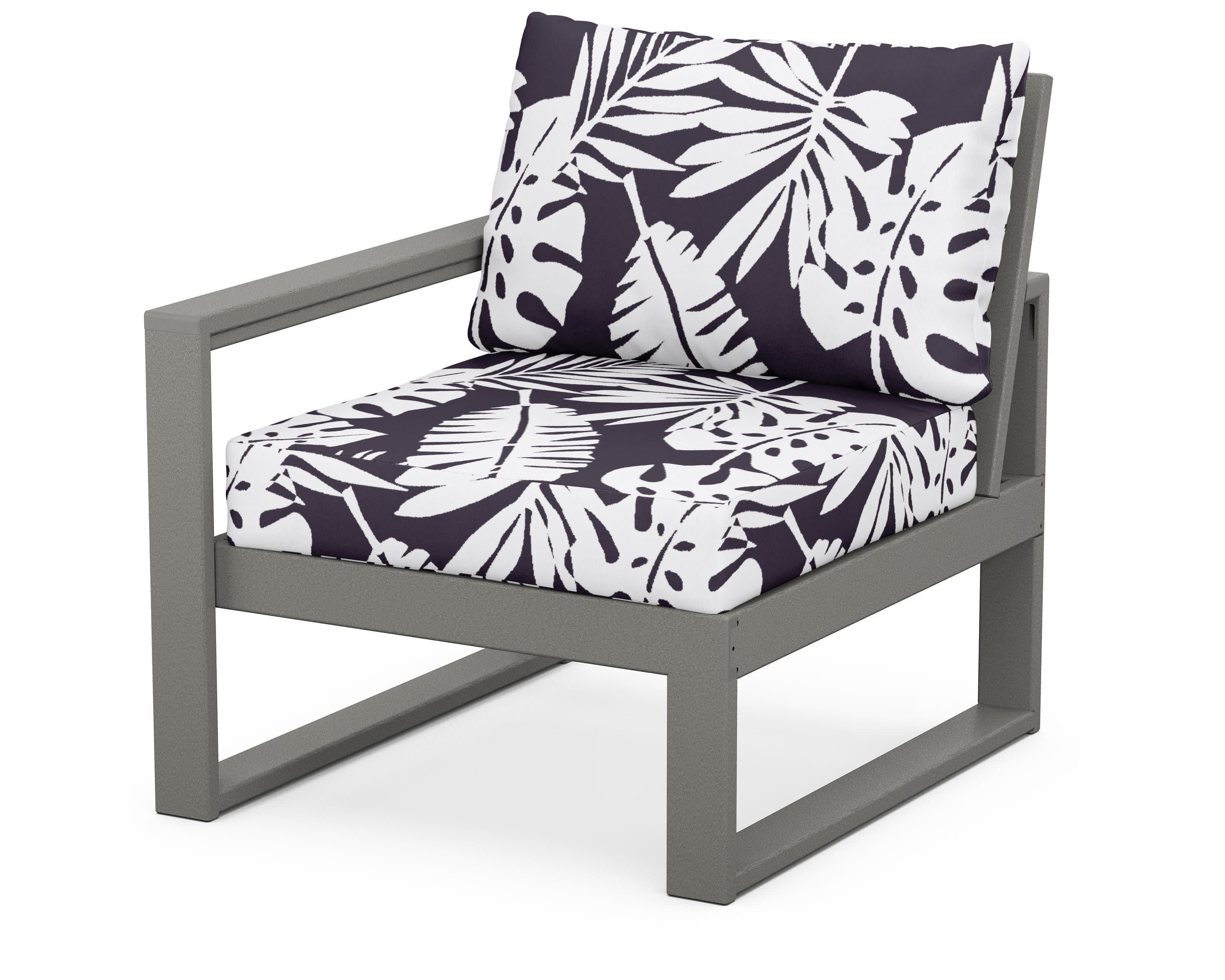 EDGE Modular Left Arm Chair in Slate Grey / Leaf Navy