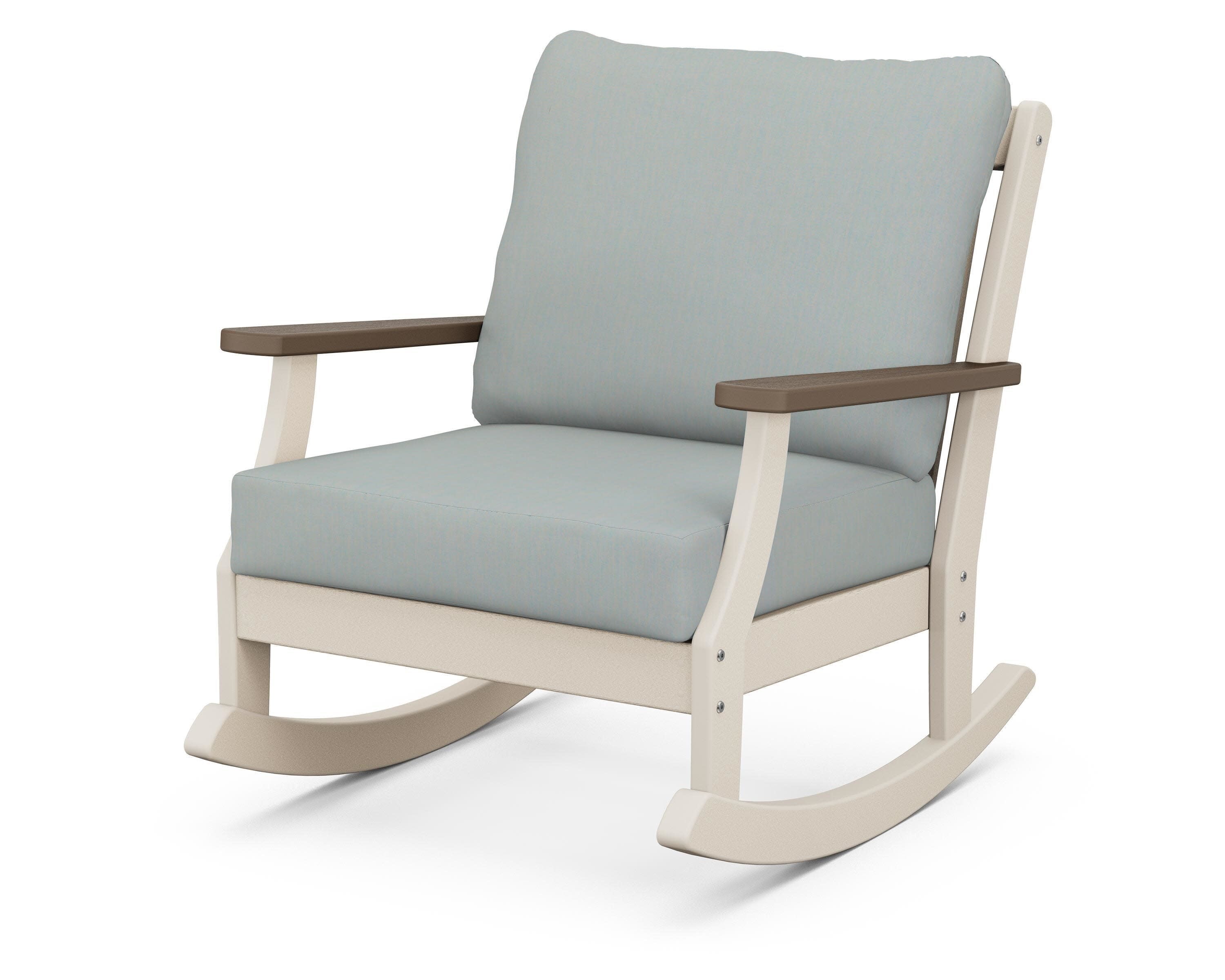Braxton Deep Seating Rocking Chair in Sand / Kona / Spa
