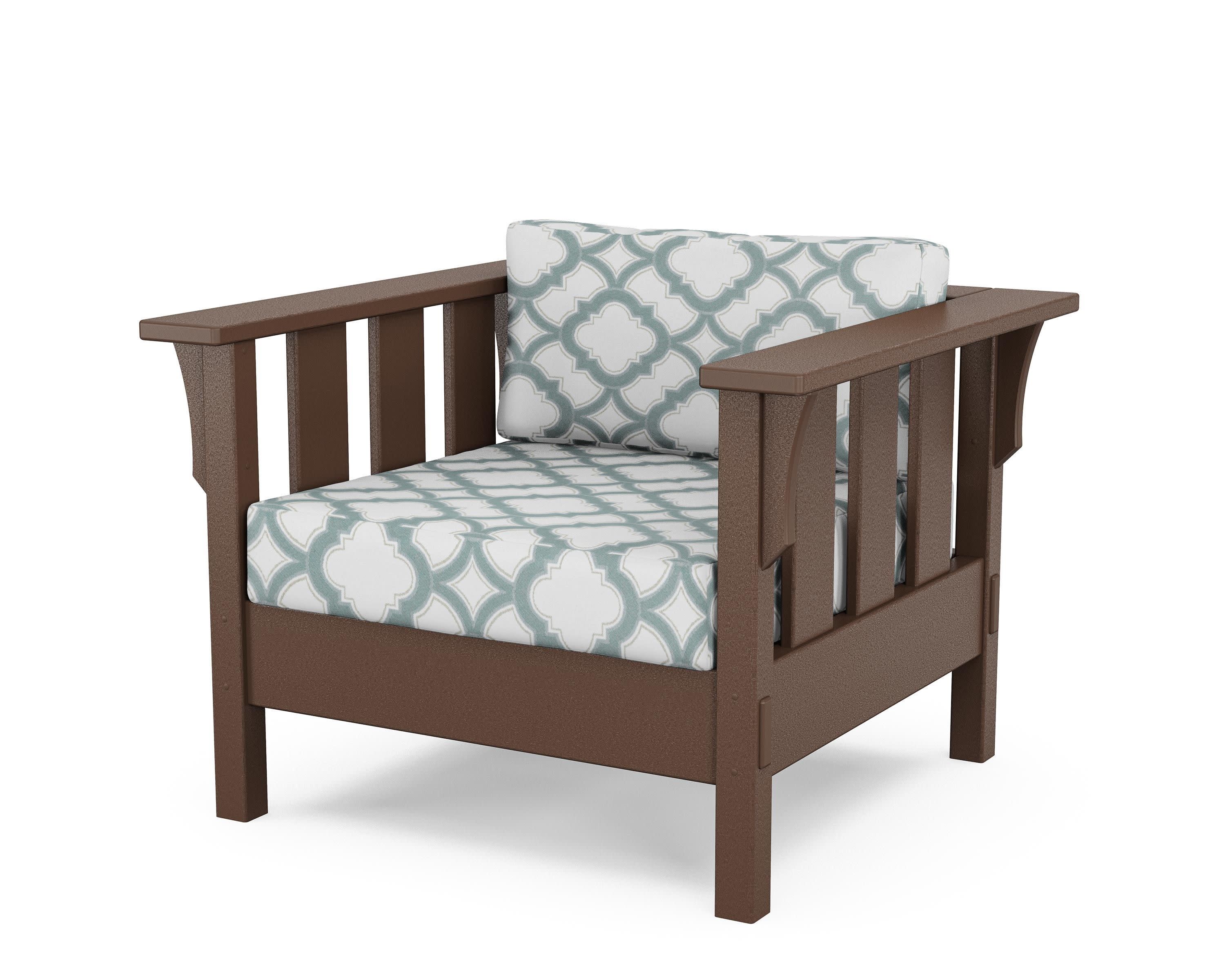 Acadia Deep Seating Chair in Mahogany / Trellis Glacier Spa