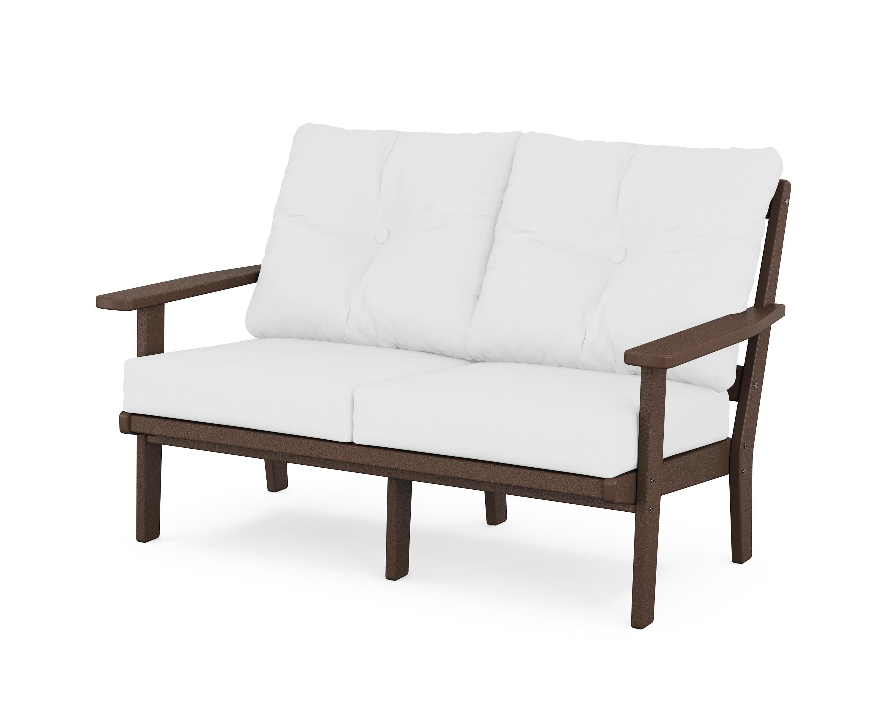 Oxford Deep SeatingLoveseat in Mahogany / Natural