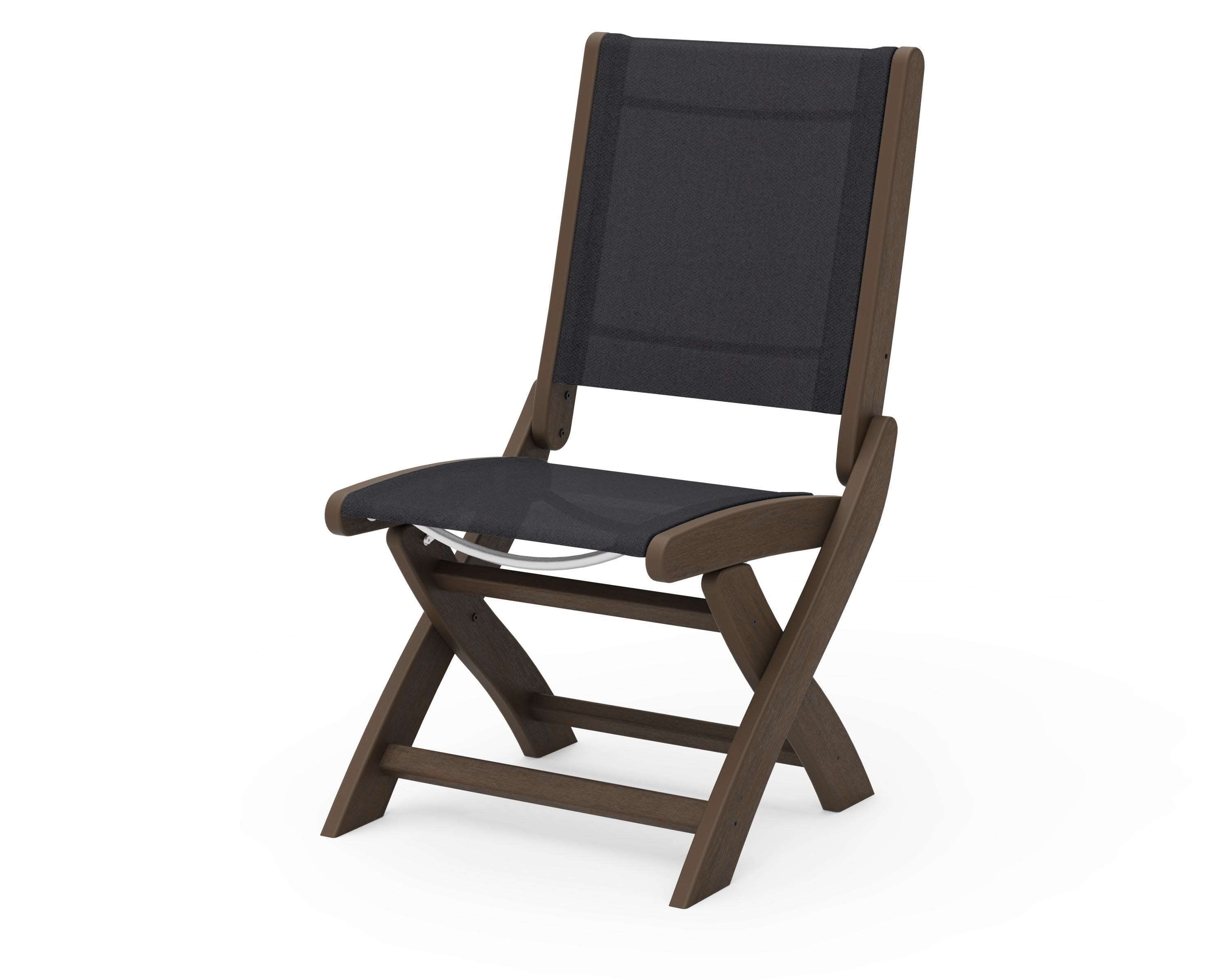 Coastal Folding Side Chair in Kona / Black Sling