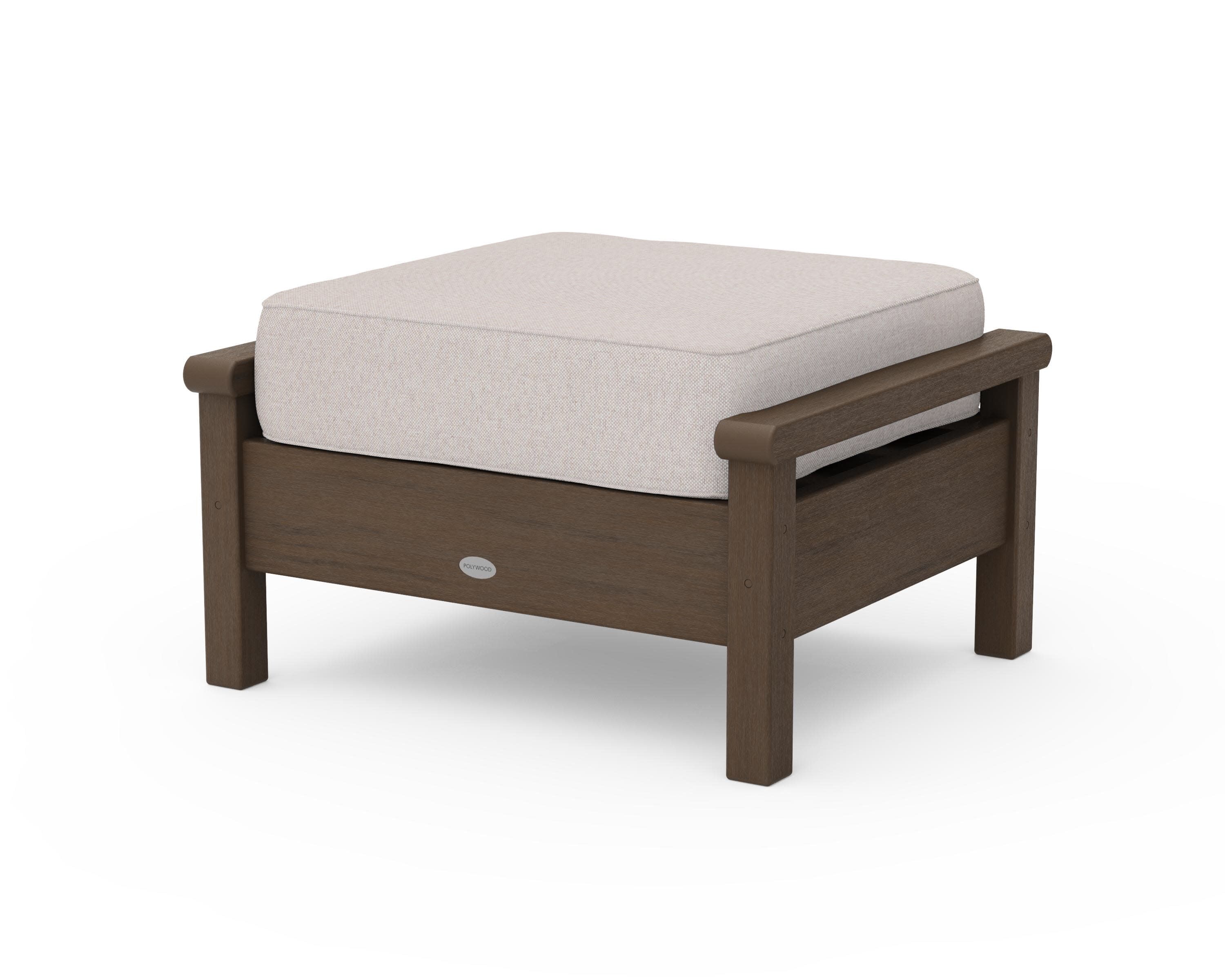 Harbour Deep Seating Ottoman in Kona / Dune Burlap